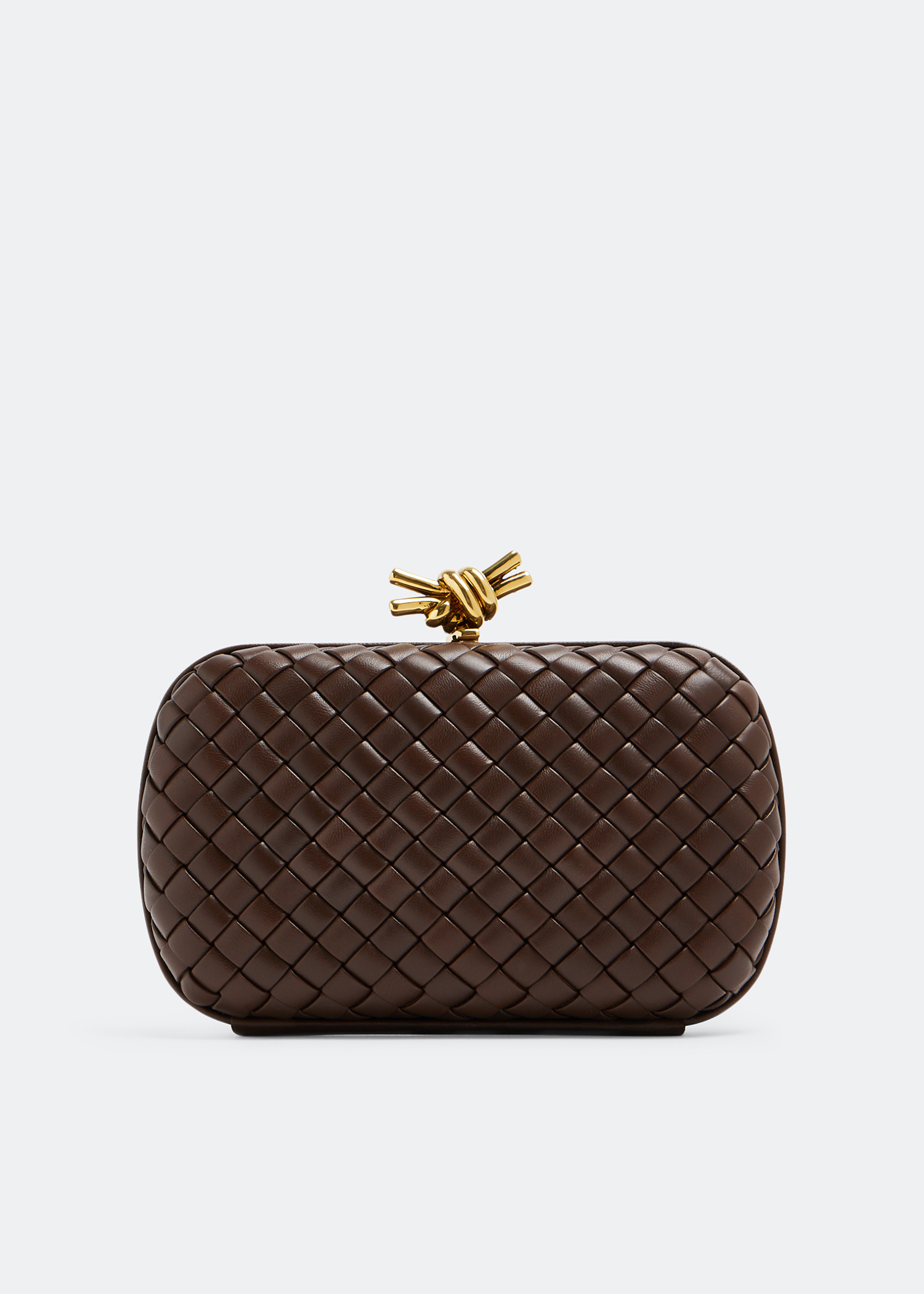 

Knot Minaudiere clutch, Brown