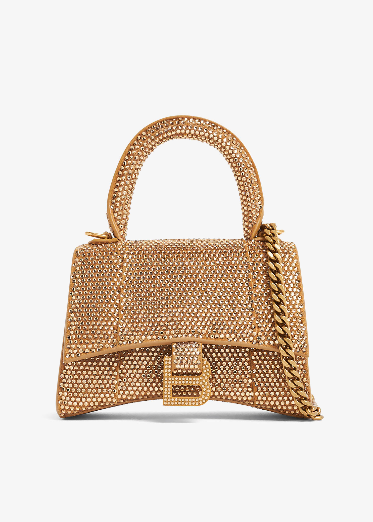 

Hourglass mini chain bag, Gold