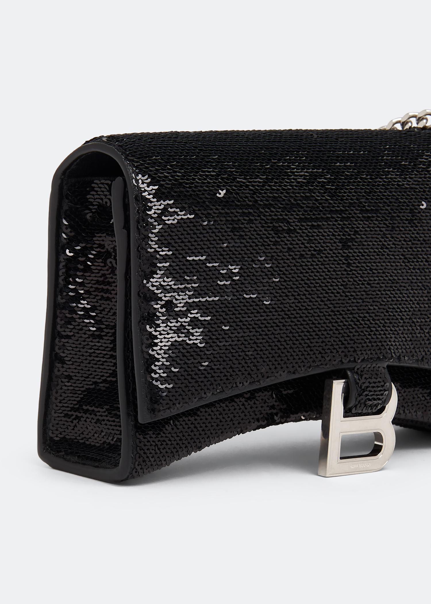 

Hourglass chain wallet, Black