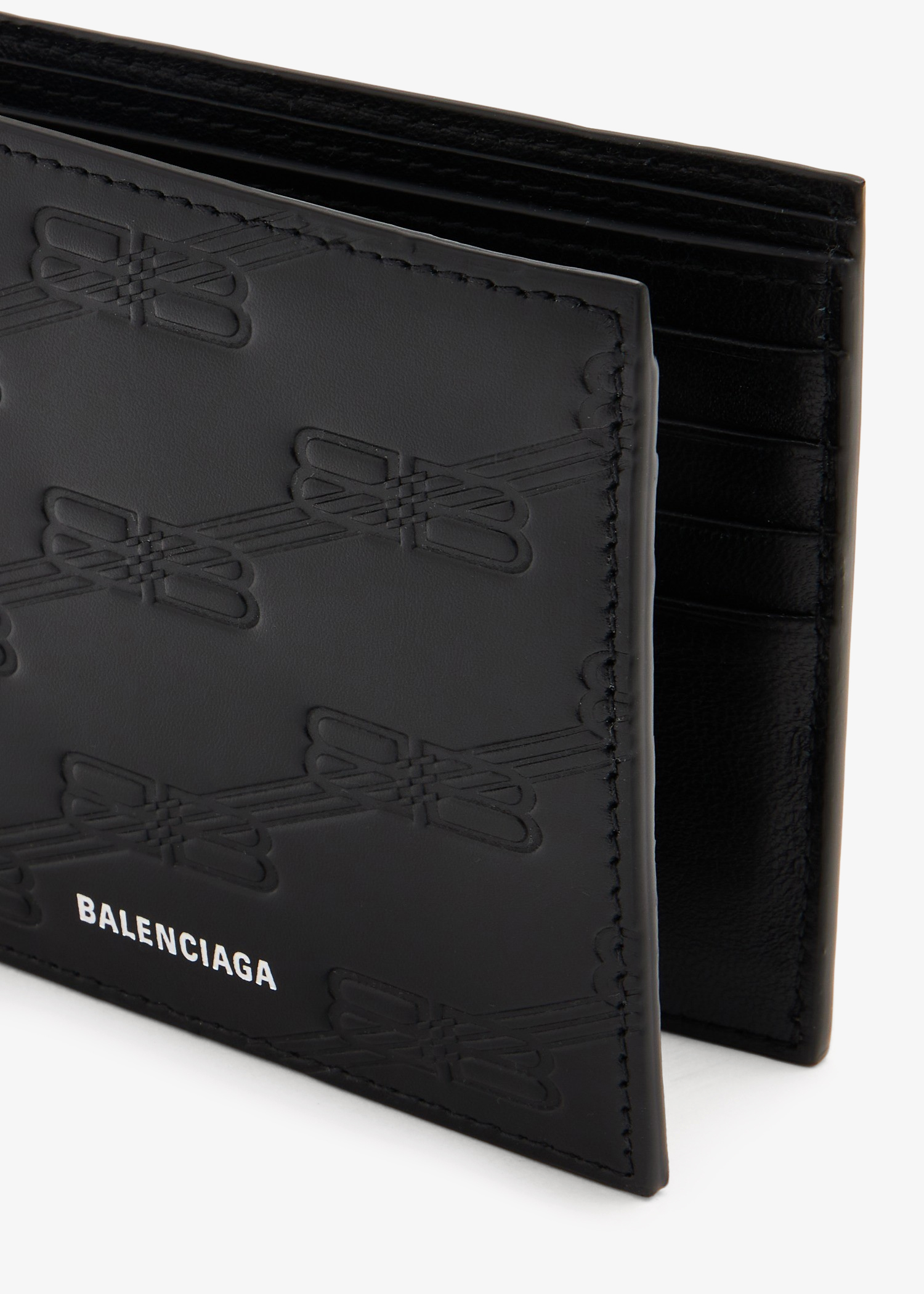 

Cash square folded wallet, Black