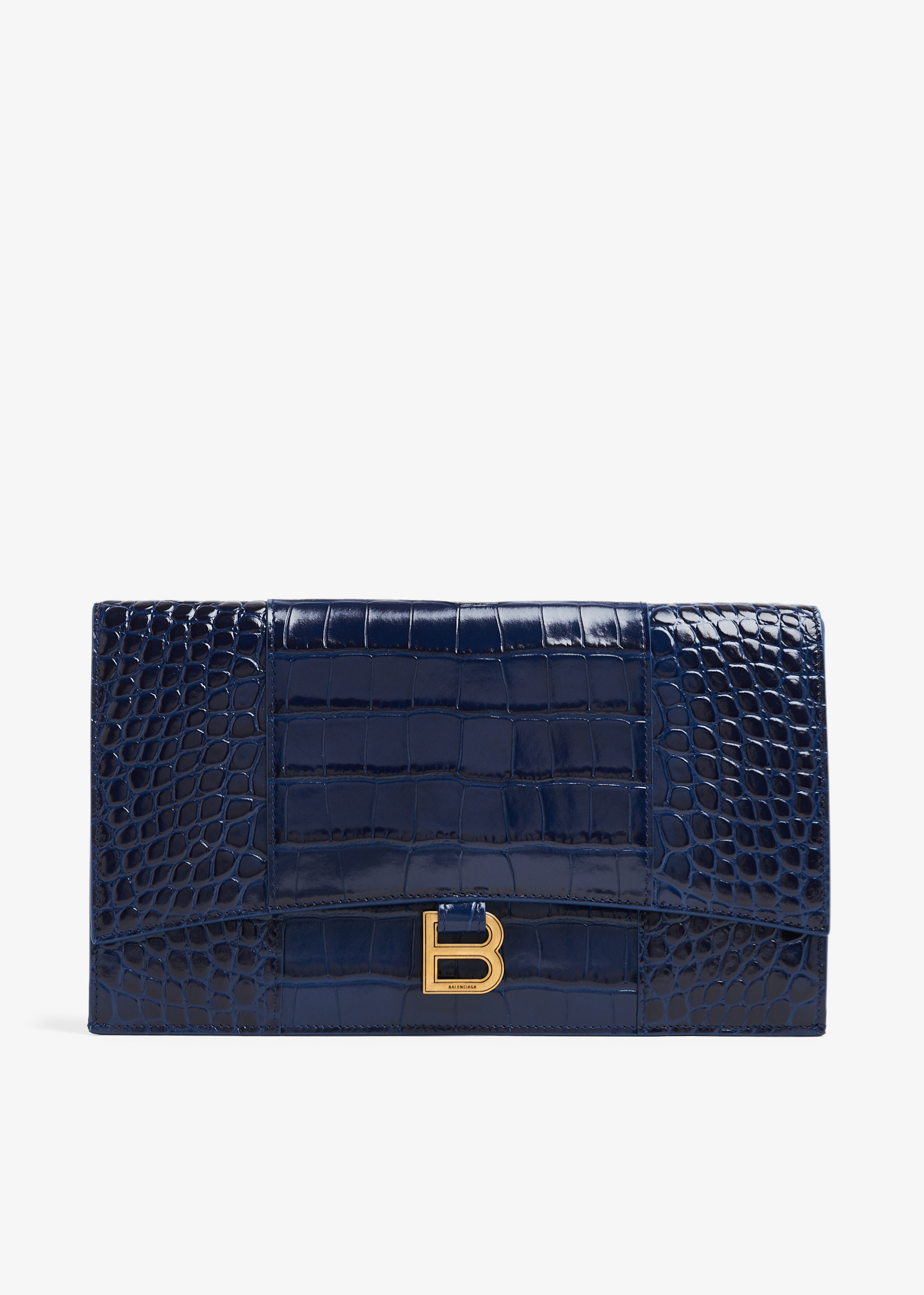 

Hourglass flat pouch, Blue