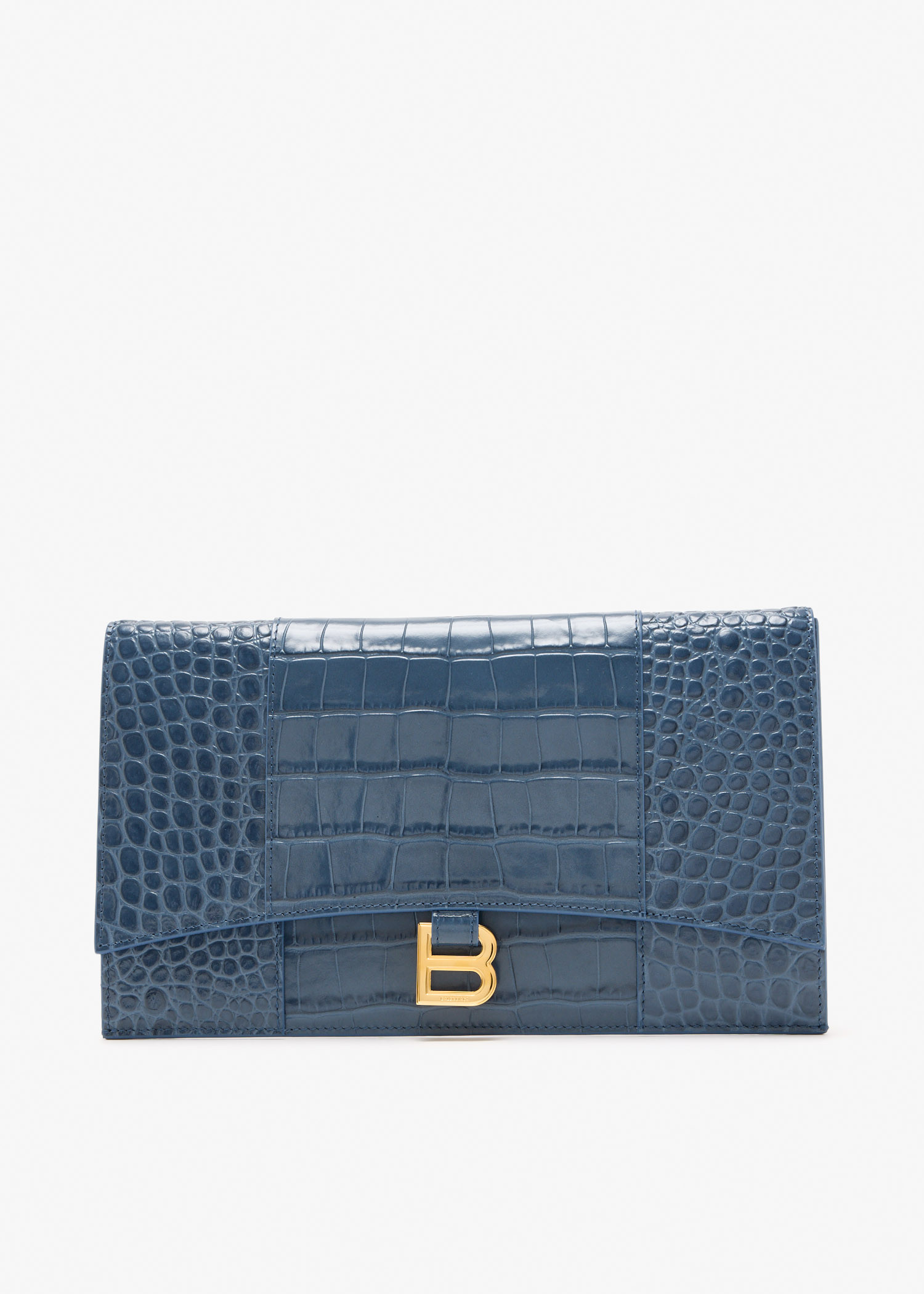 

Hourglass flat pouch, Blue