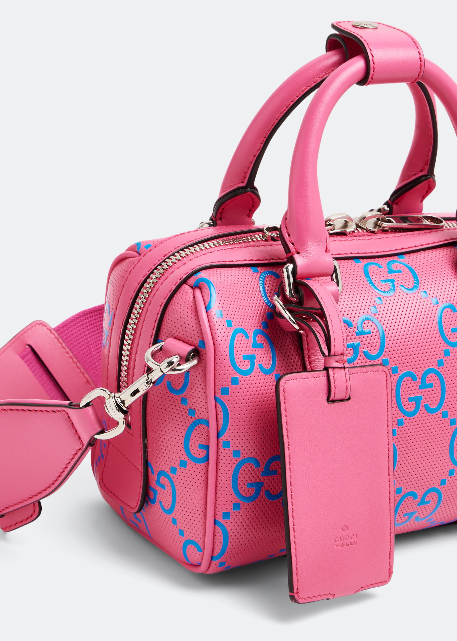 

GG embossed mini duffle bag, Pink