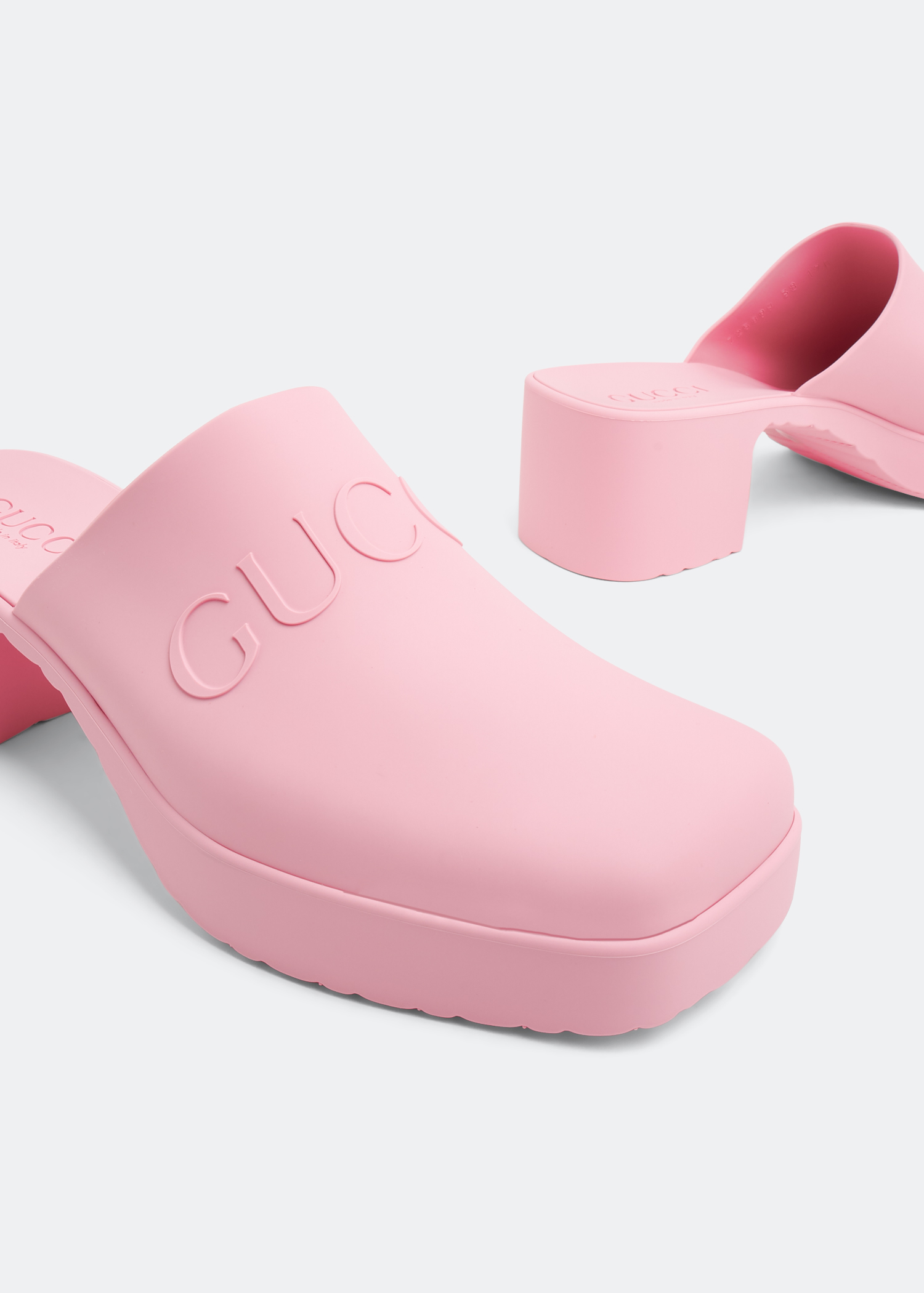 

Logo rubber mules, Pink