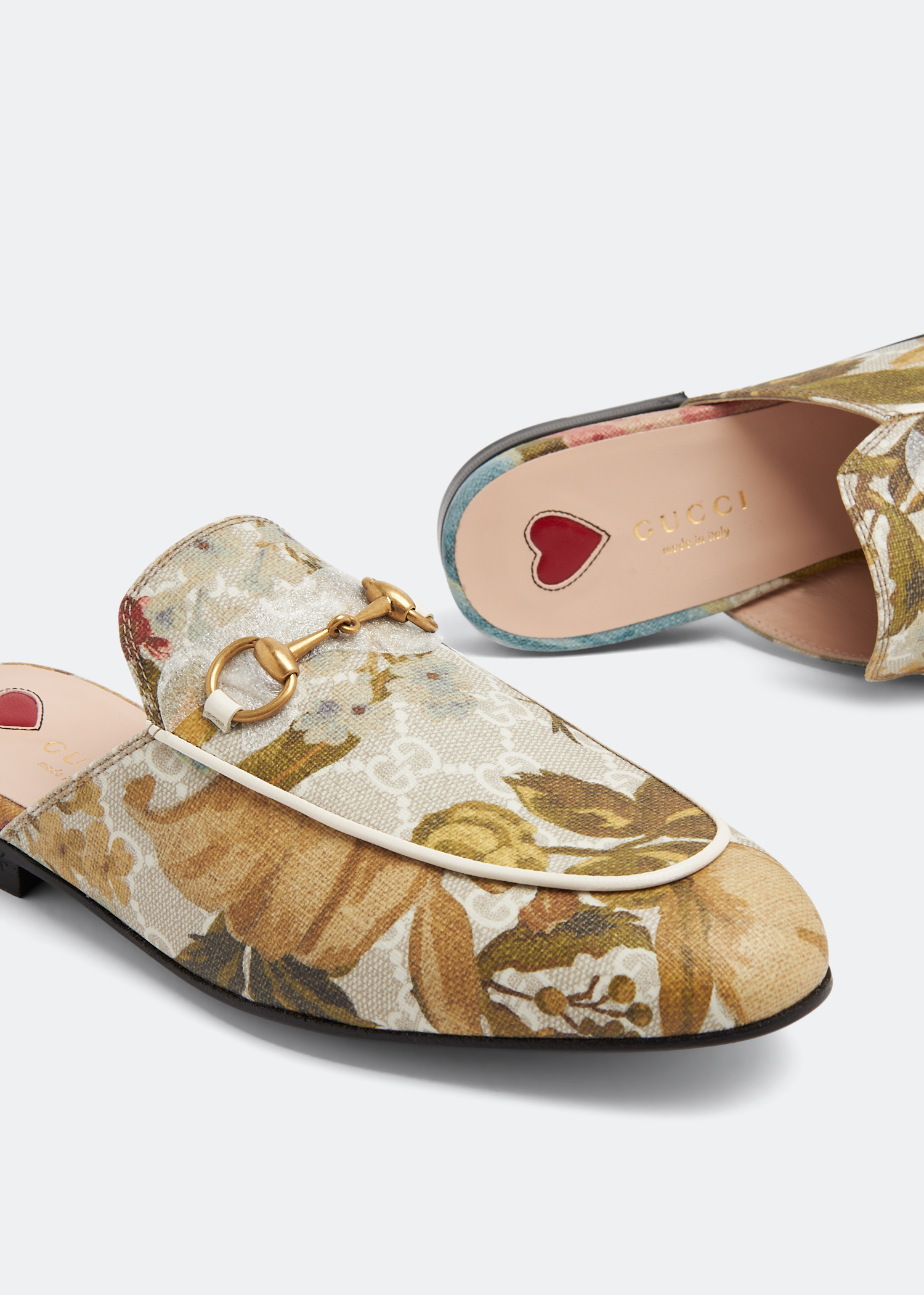 

GG Flora Princetown slippers, Multicolored