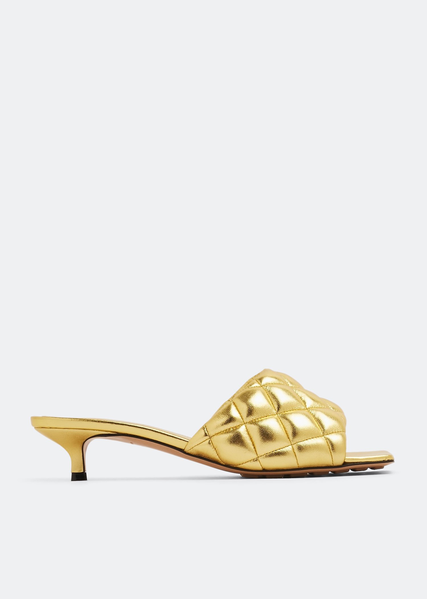 

Padded mules, Gold