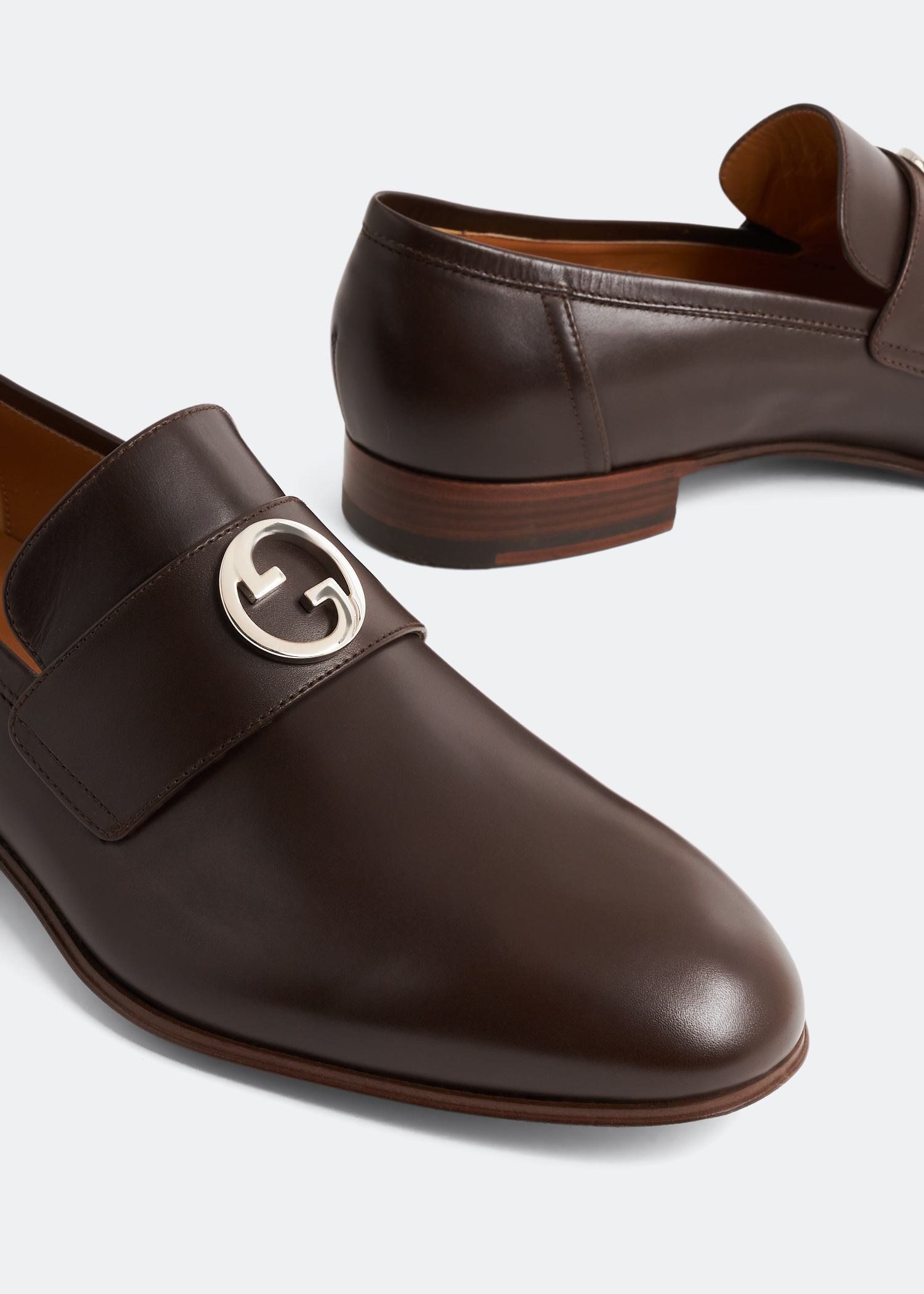 

Interlocking G loafers, Brown