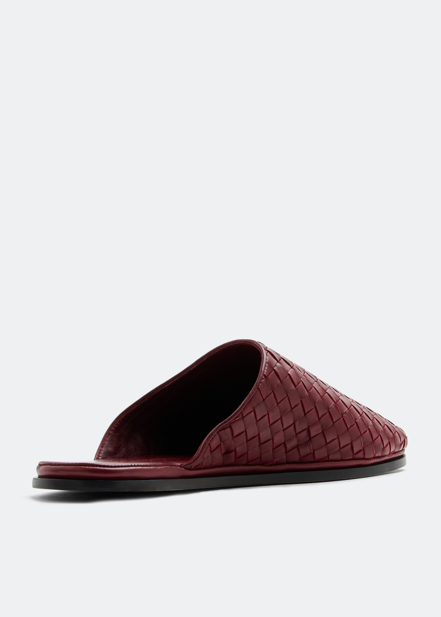 

Open back slippers, Burgundy