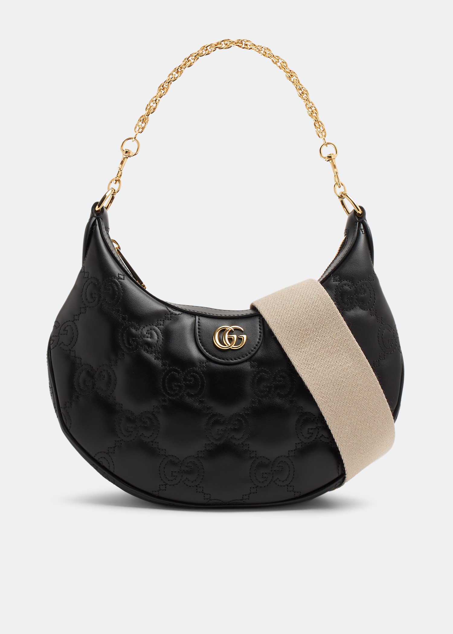 

GG Matelassé small shoulder bag, Black