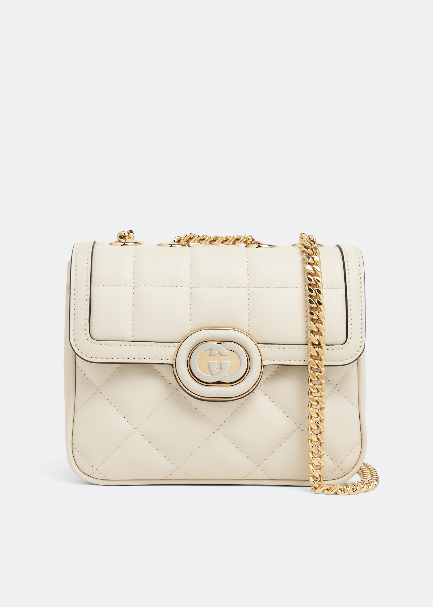 

Deco mini shoulder bag, White