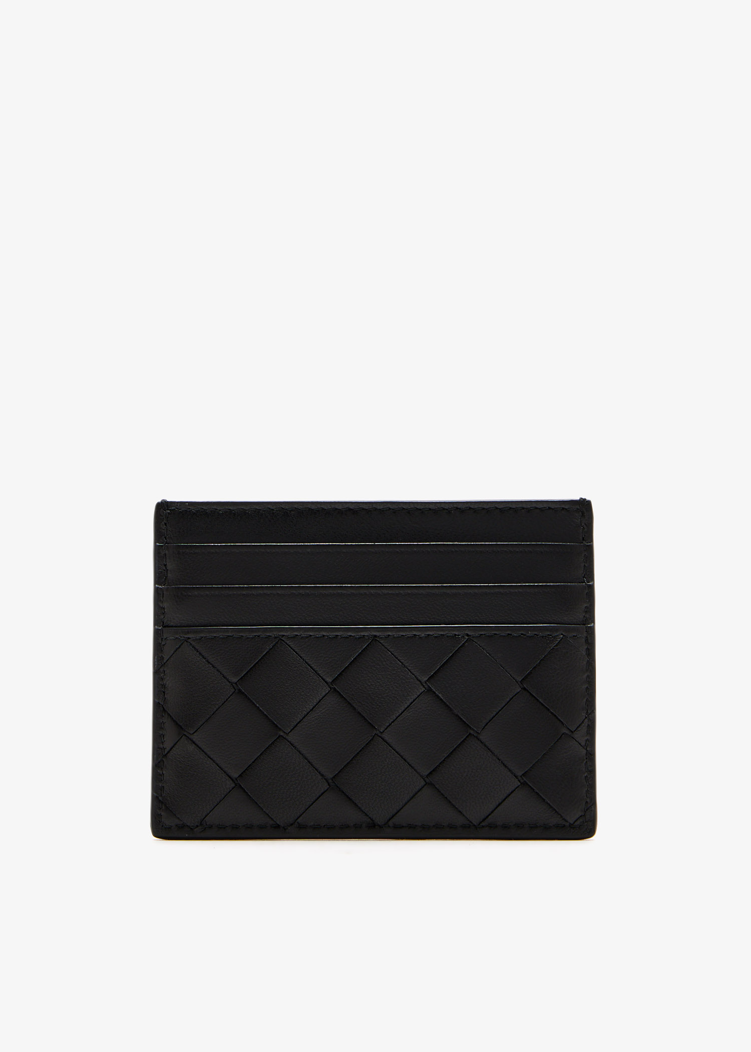 

Intrecciato card case, Black