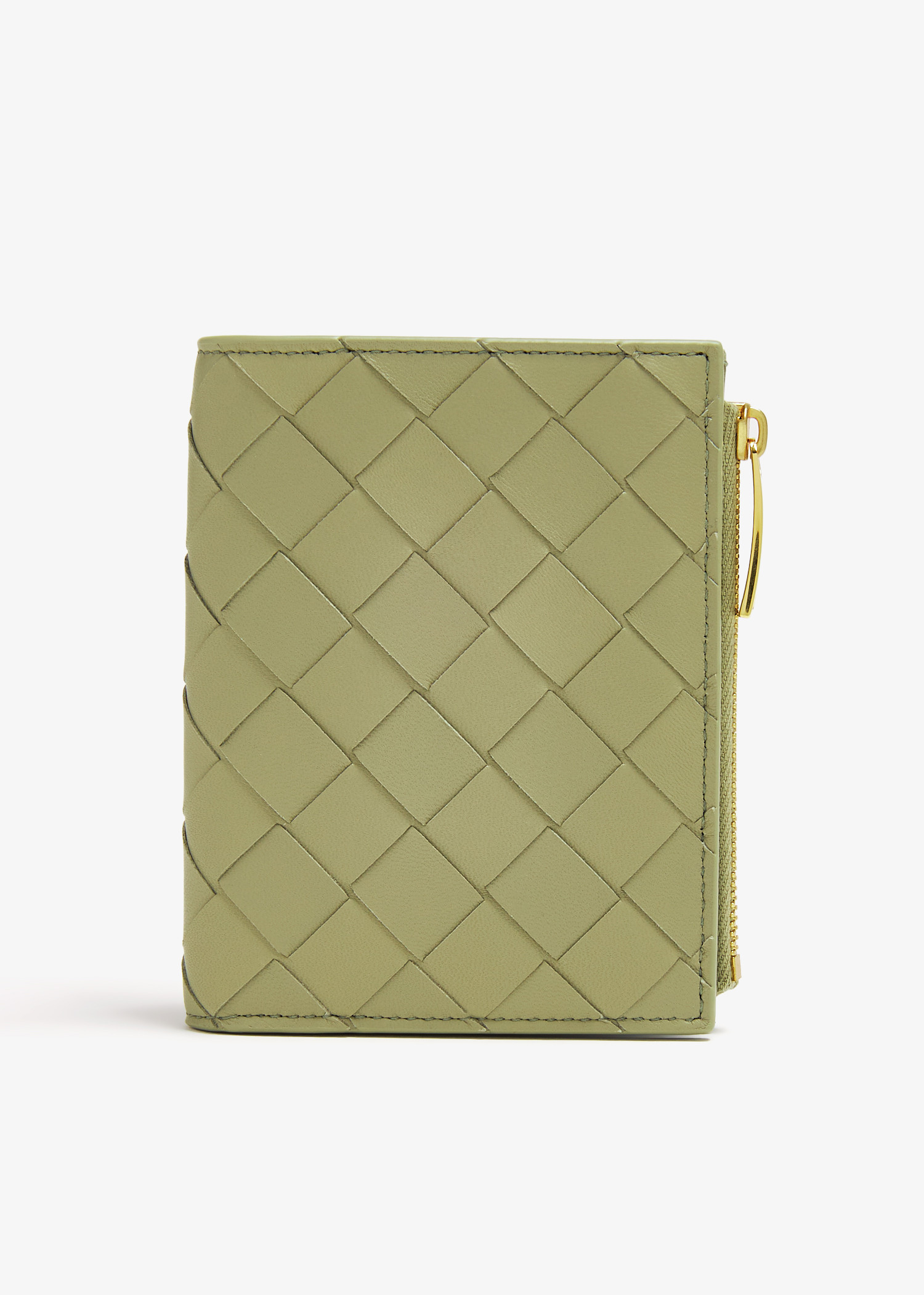 

Small bi-fold zip wallet, Green