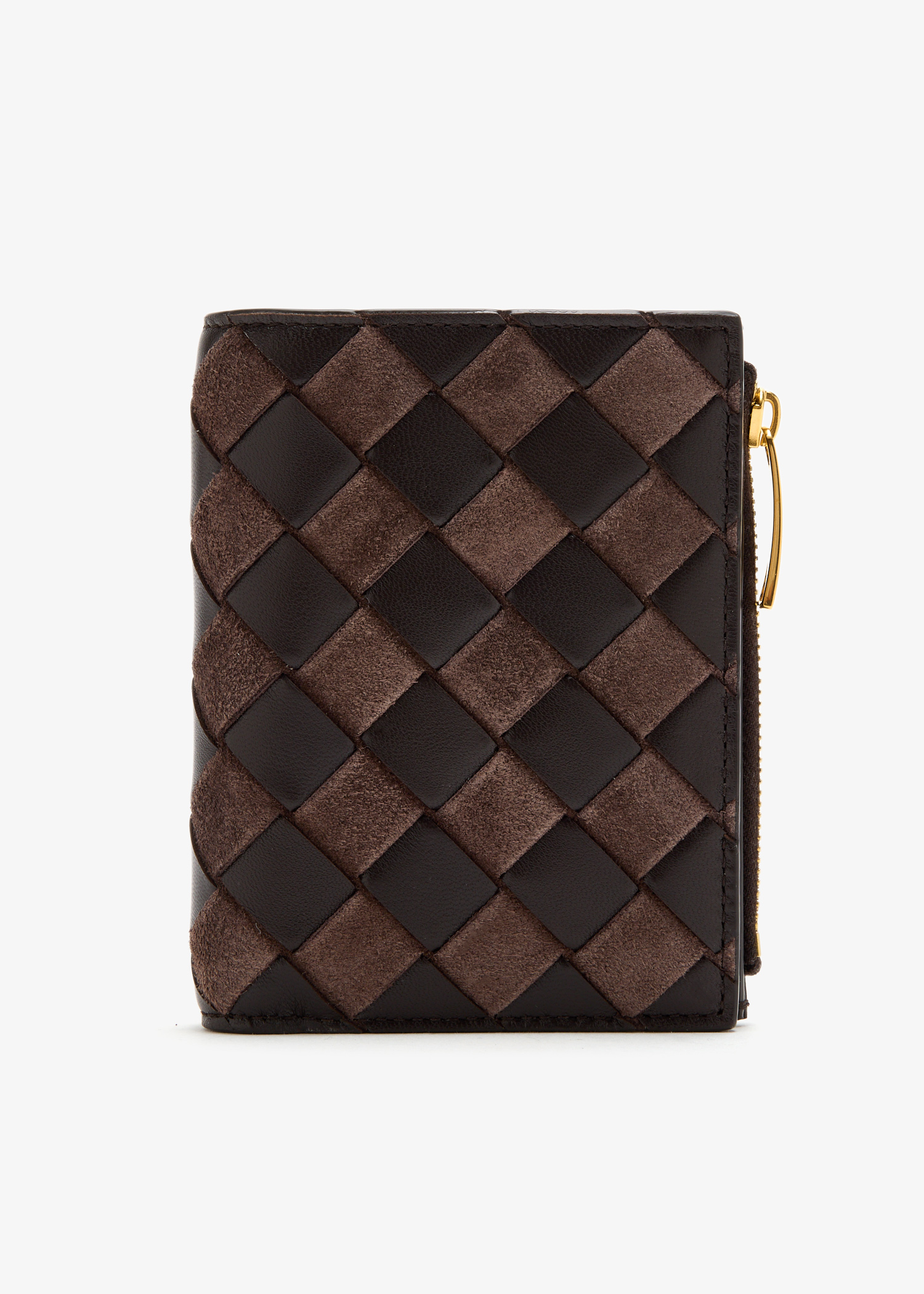 

Intrecciato small bi-fold wallet, Brown