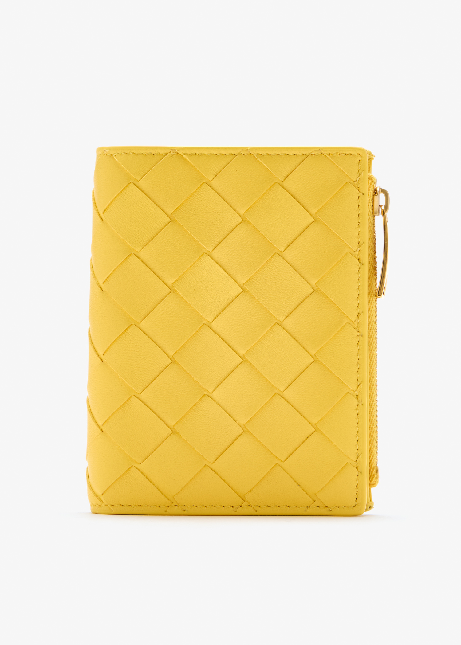 

Intrecciato small bi-fold wallet, Yellow