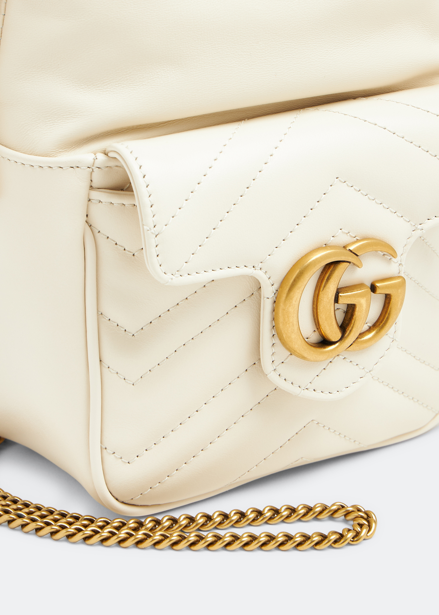 

GG Marmont mini bucket bag, White