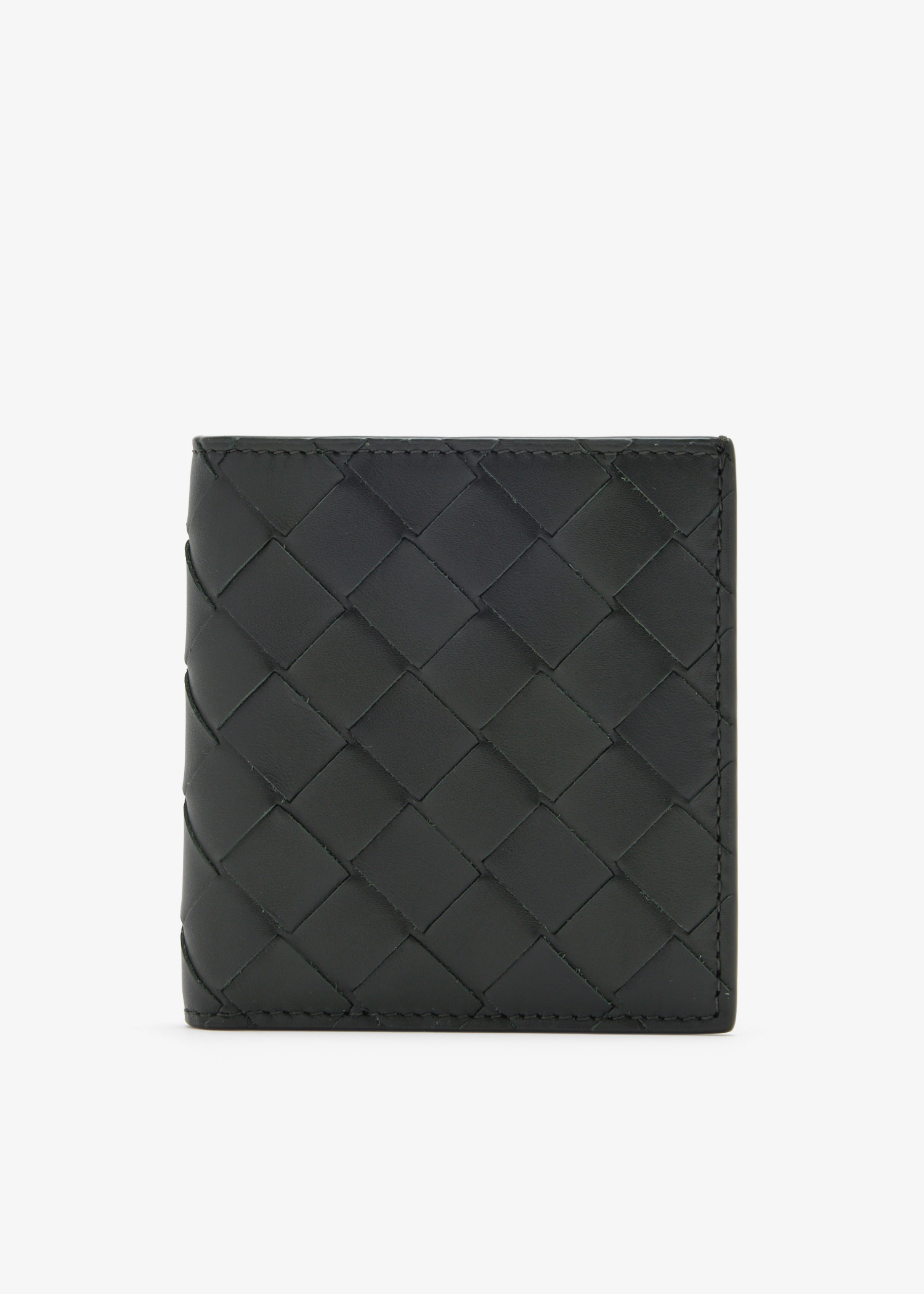 

Intrecciato slim bi-fold wallet, Black