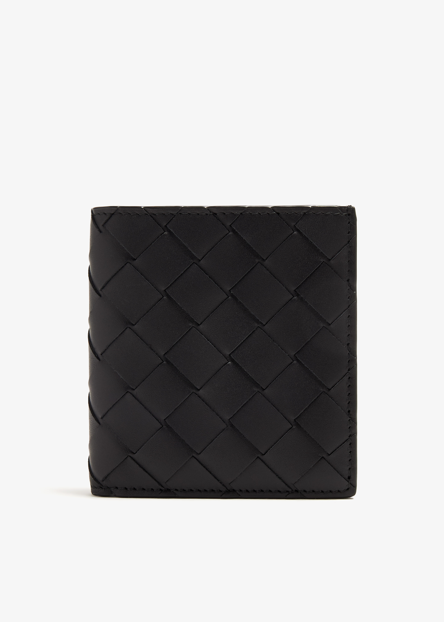 

Intrecciato slim bi-fold wallet, Black