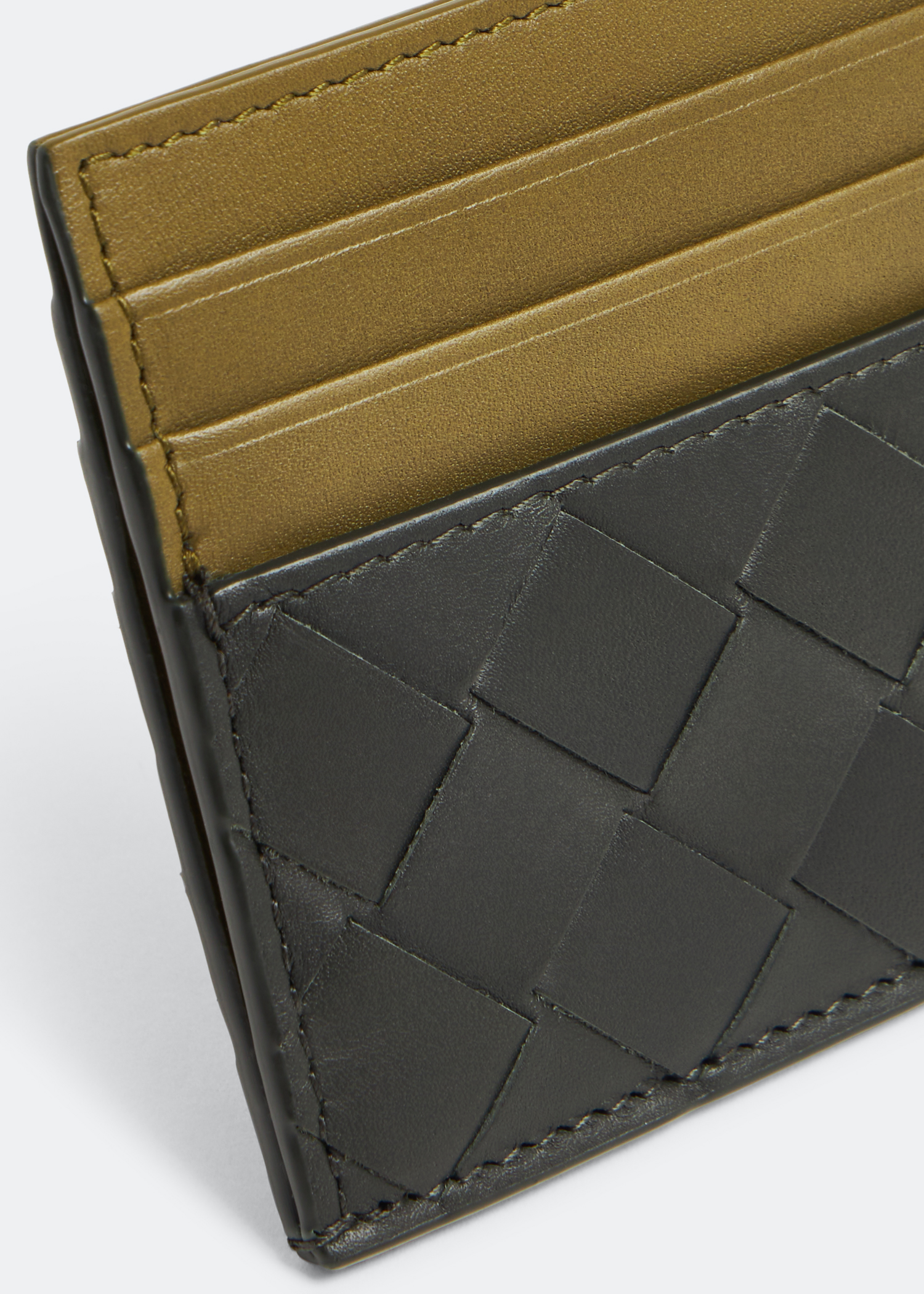 

Intrecciato card case, Green