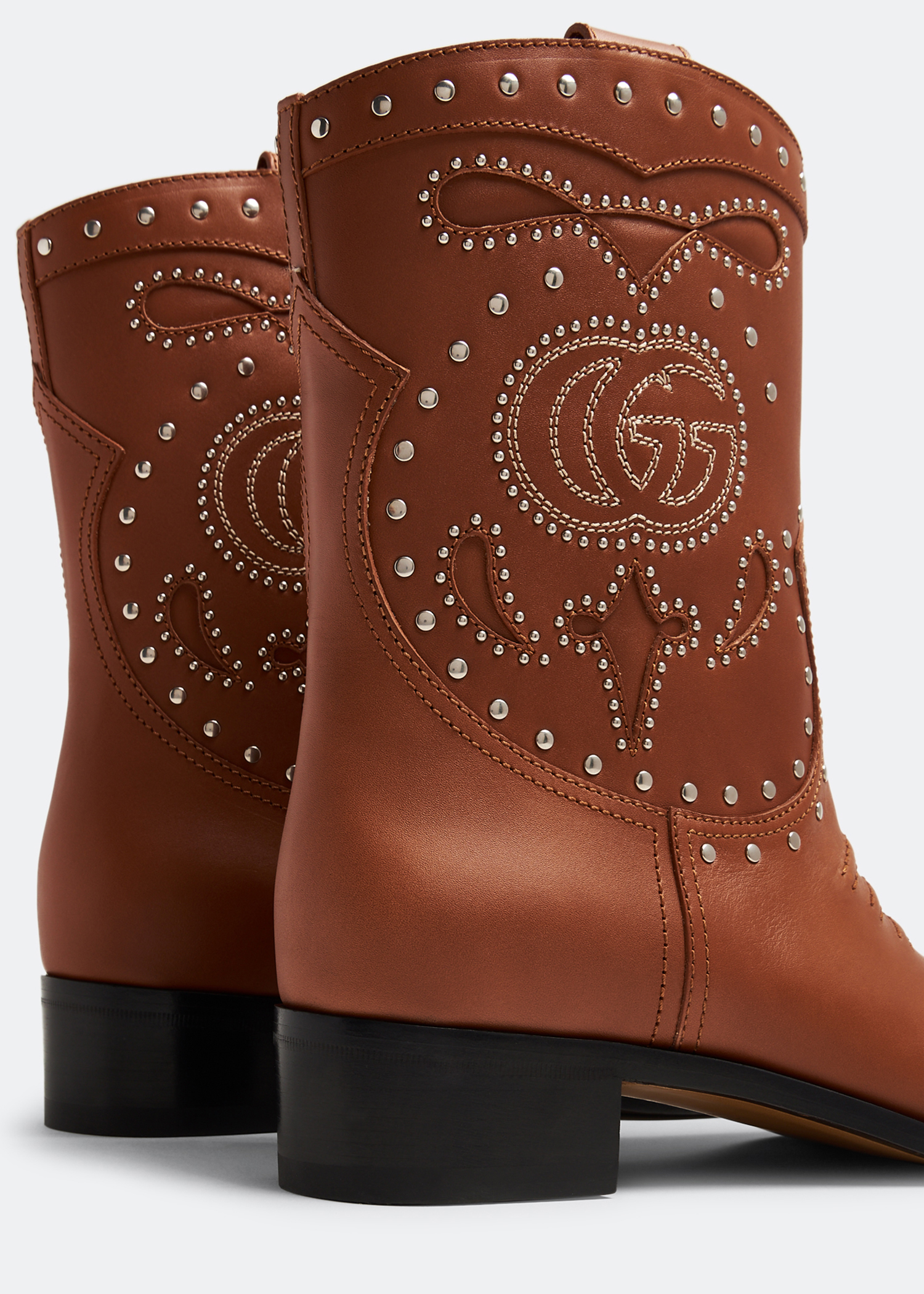 

Double G stud boots, Brown