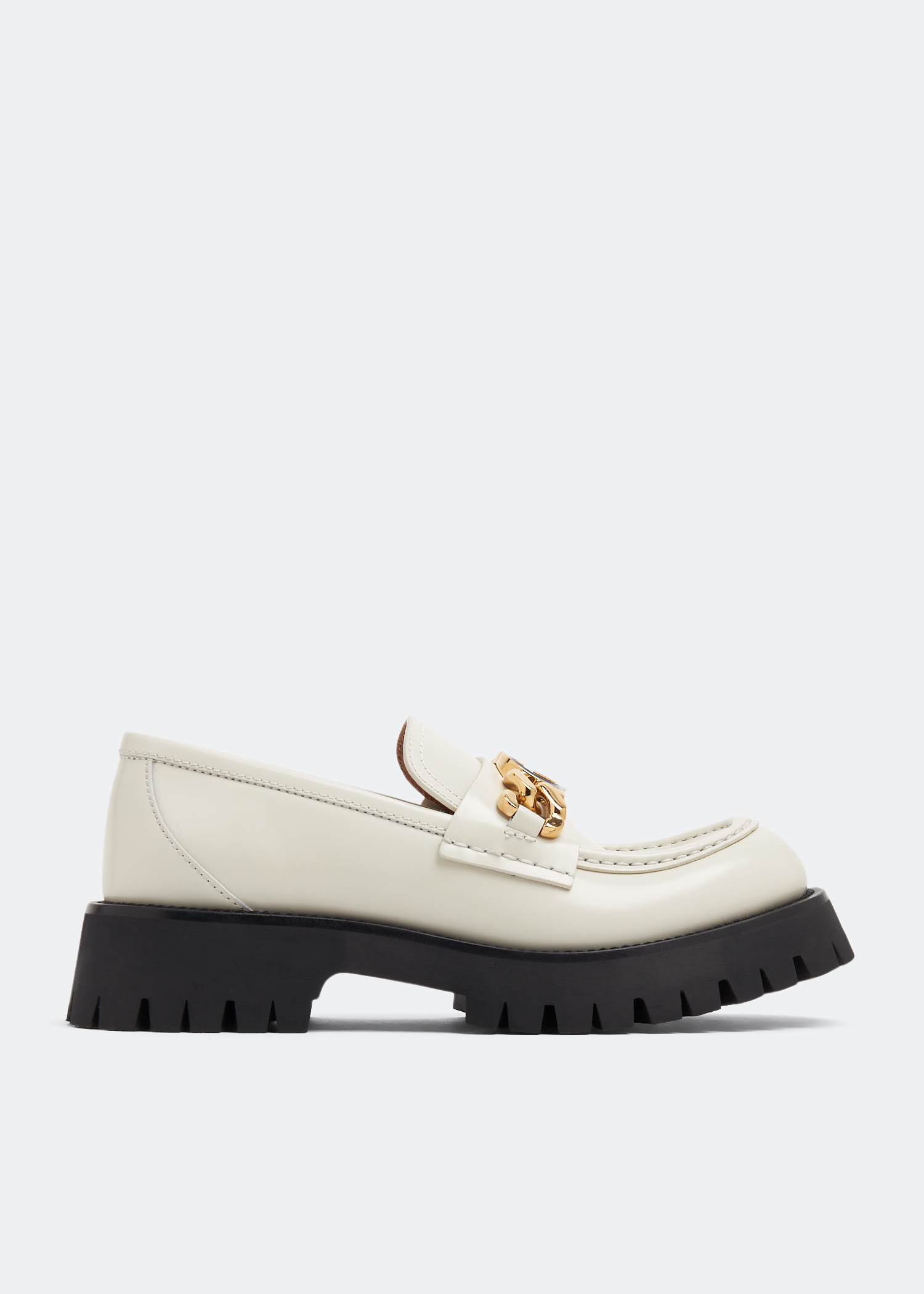 

Interlocking G lug sole loafers, White