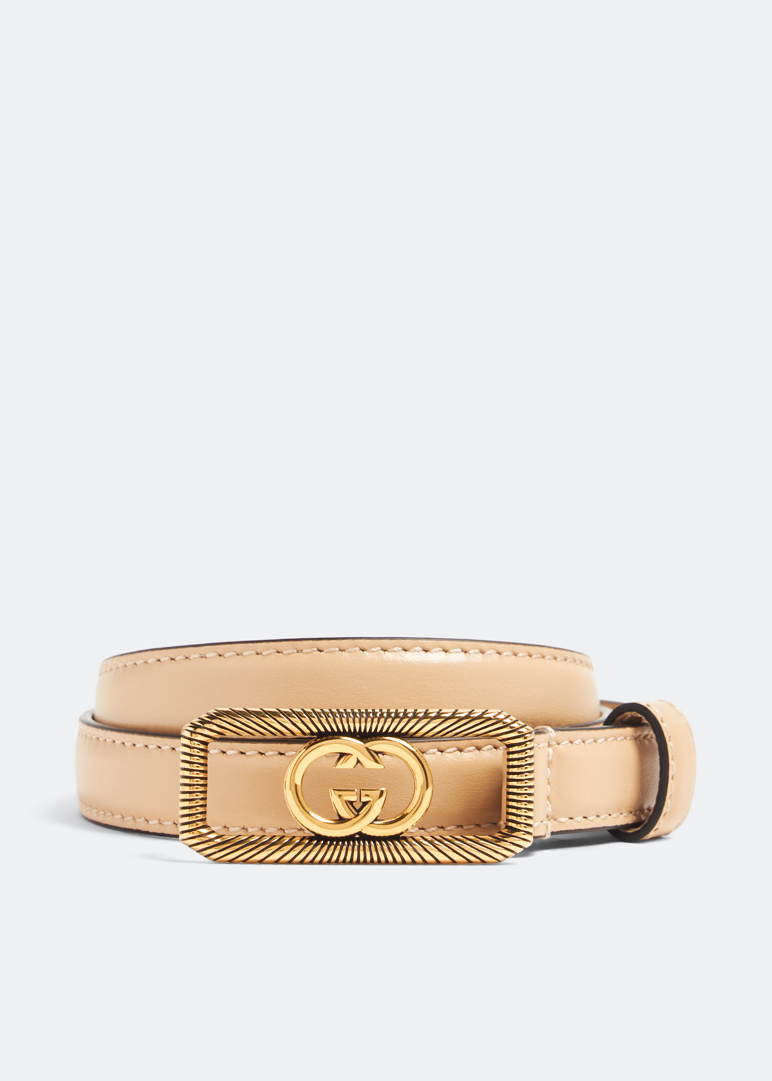 

Interlocking G thin belt, Beige