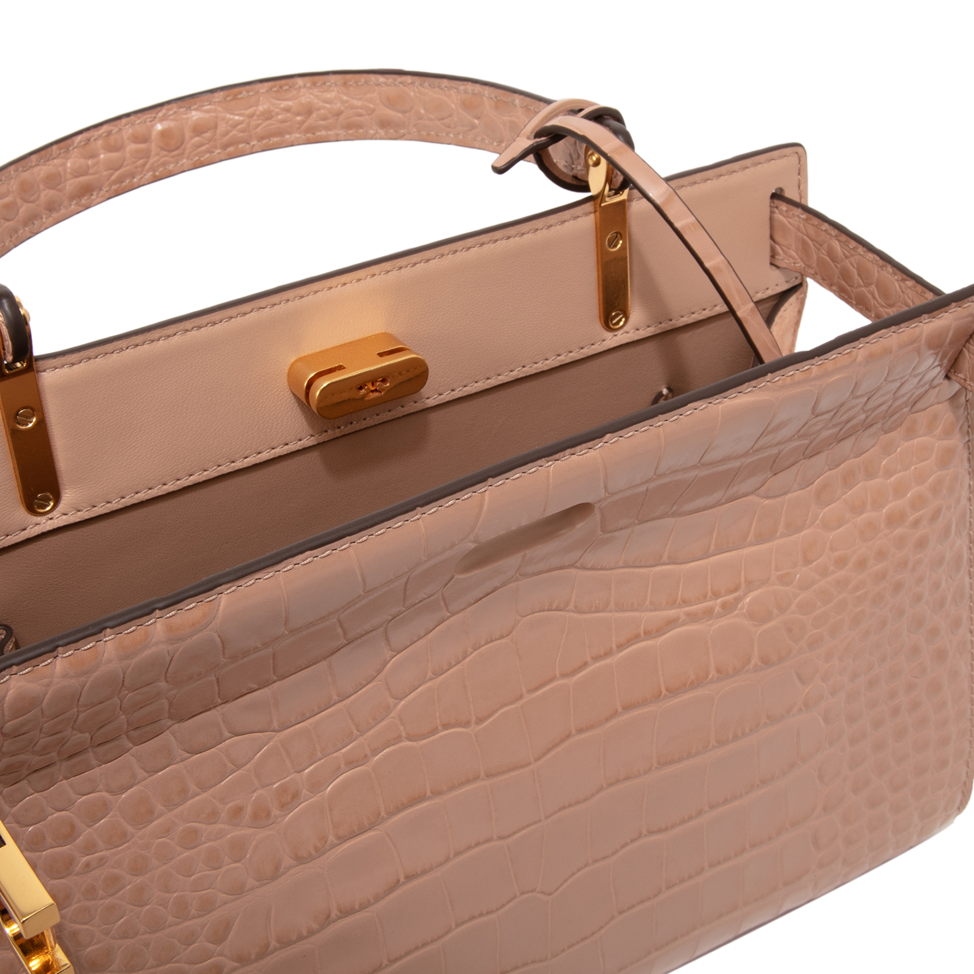

Lee Radziwill embossed small bag, Beige