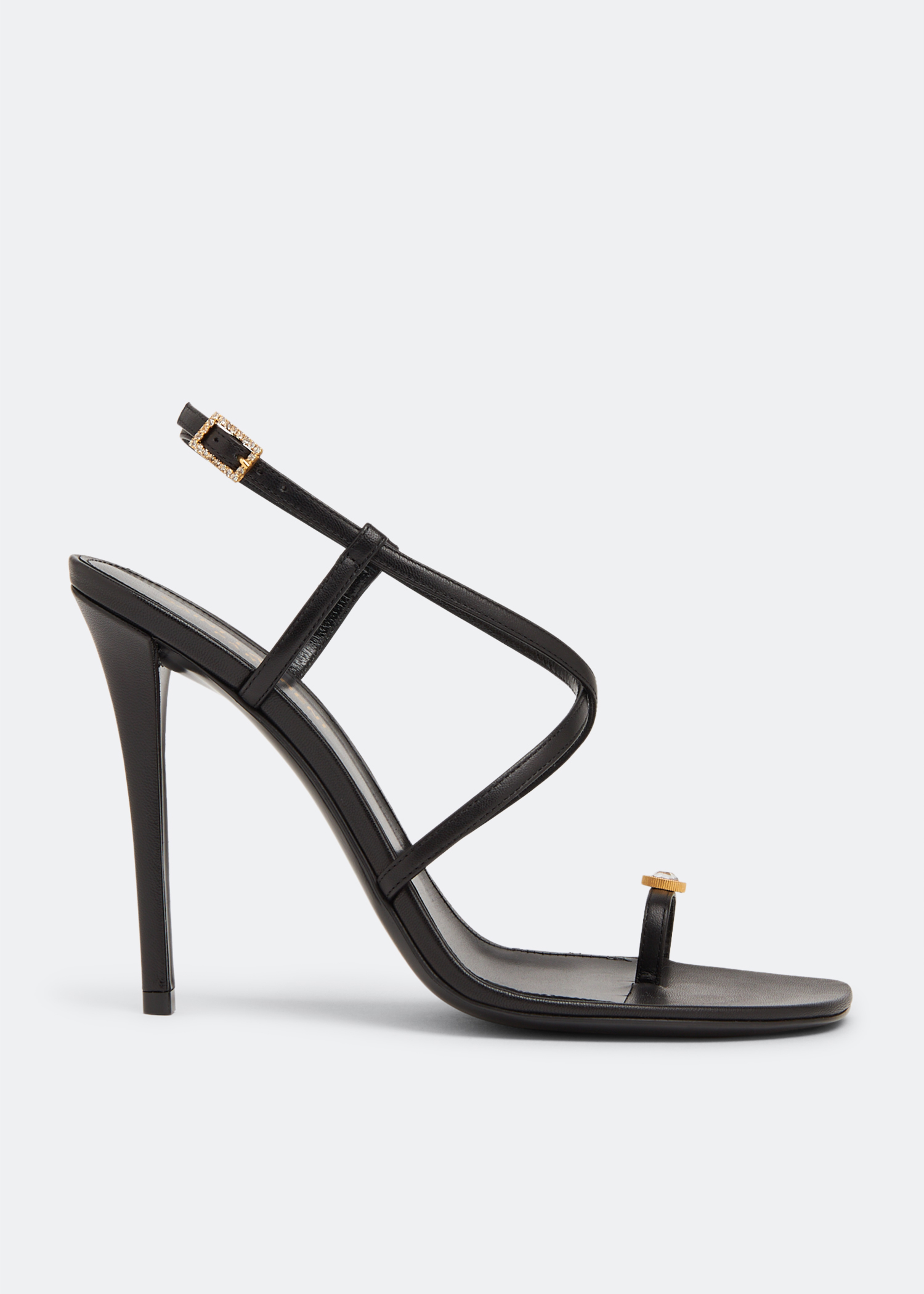 

Date heel sandals, Black