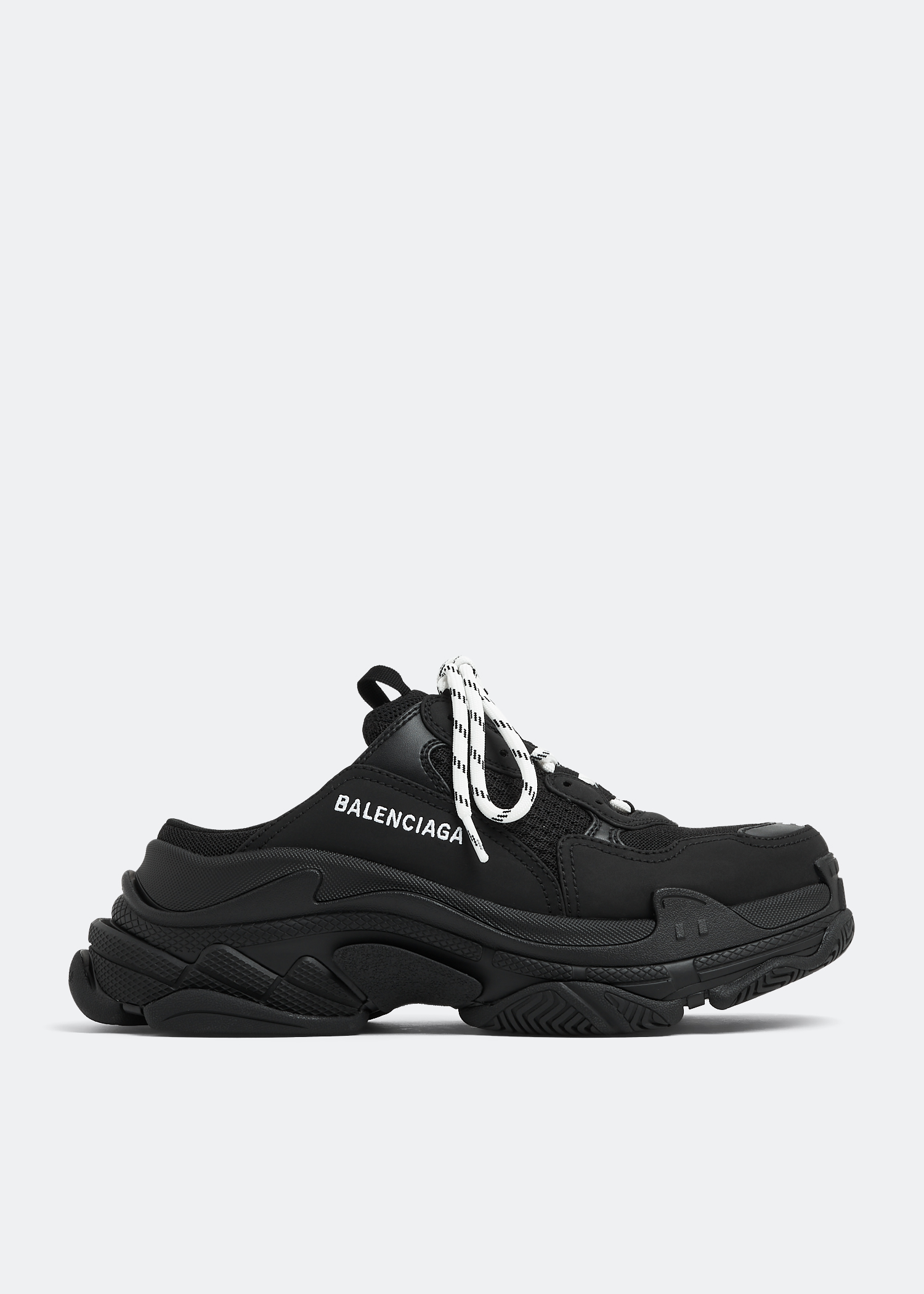 

Triple S mules, Black