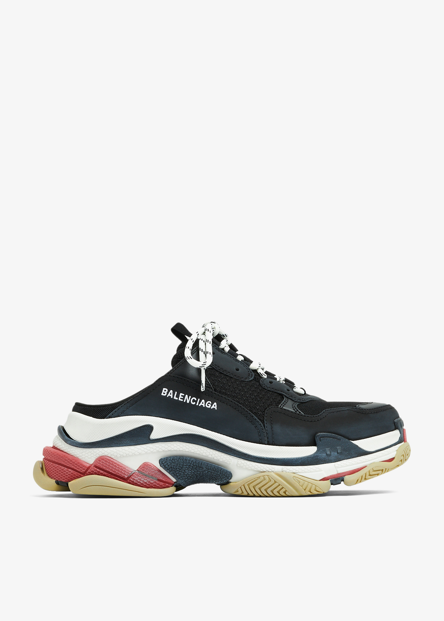 

Triple S mules, Black