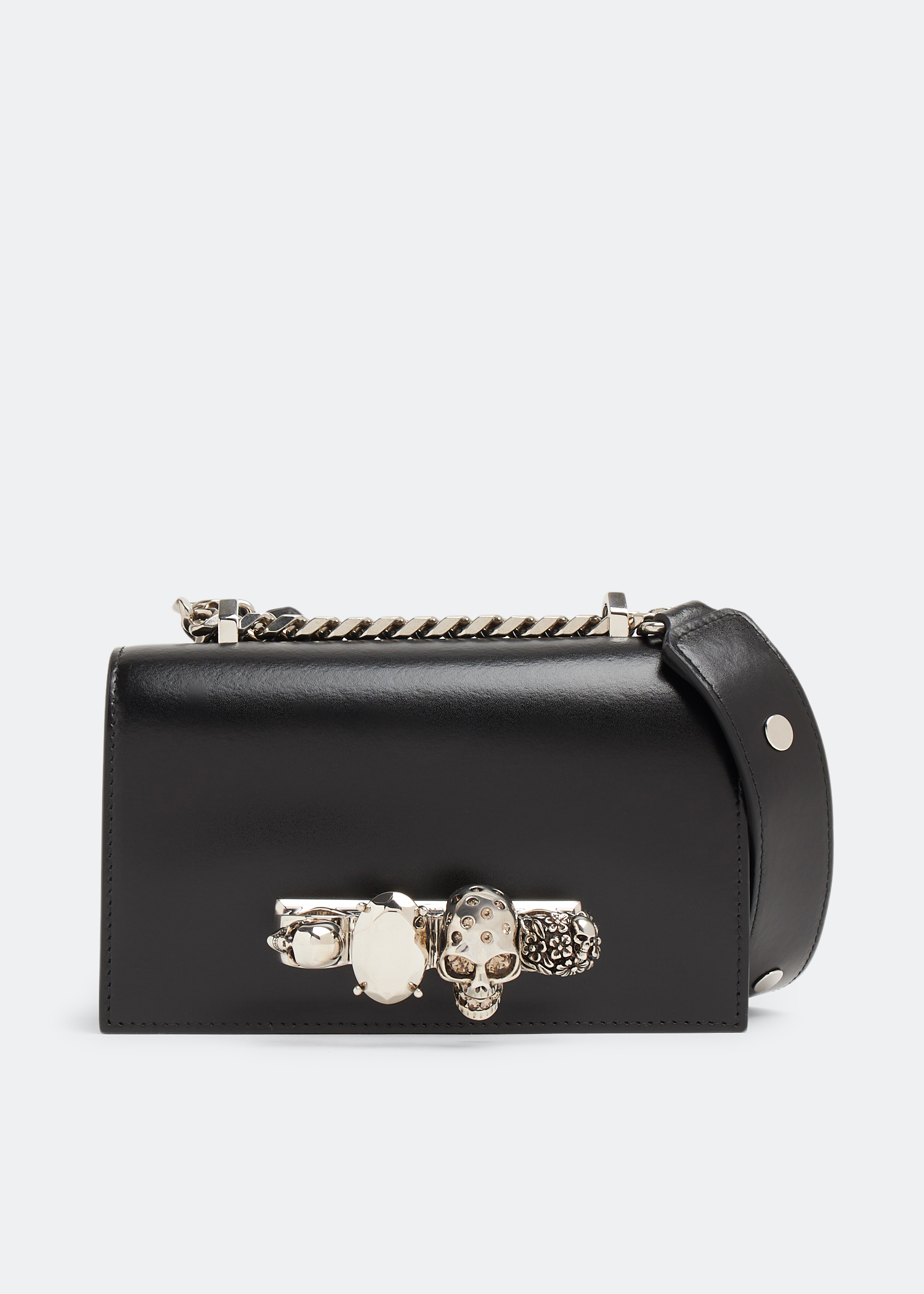 

Mini jewelled satchel, Black