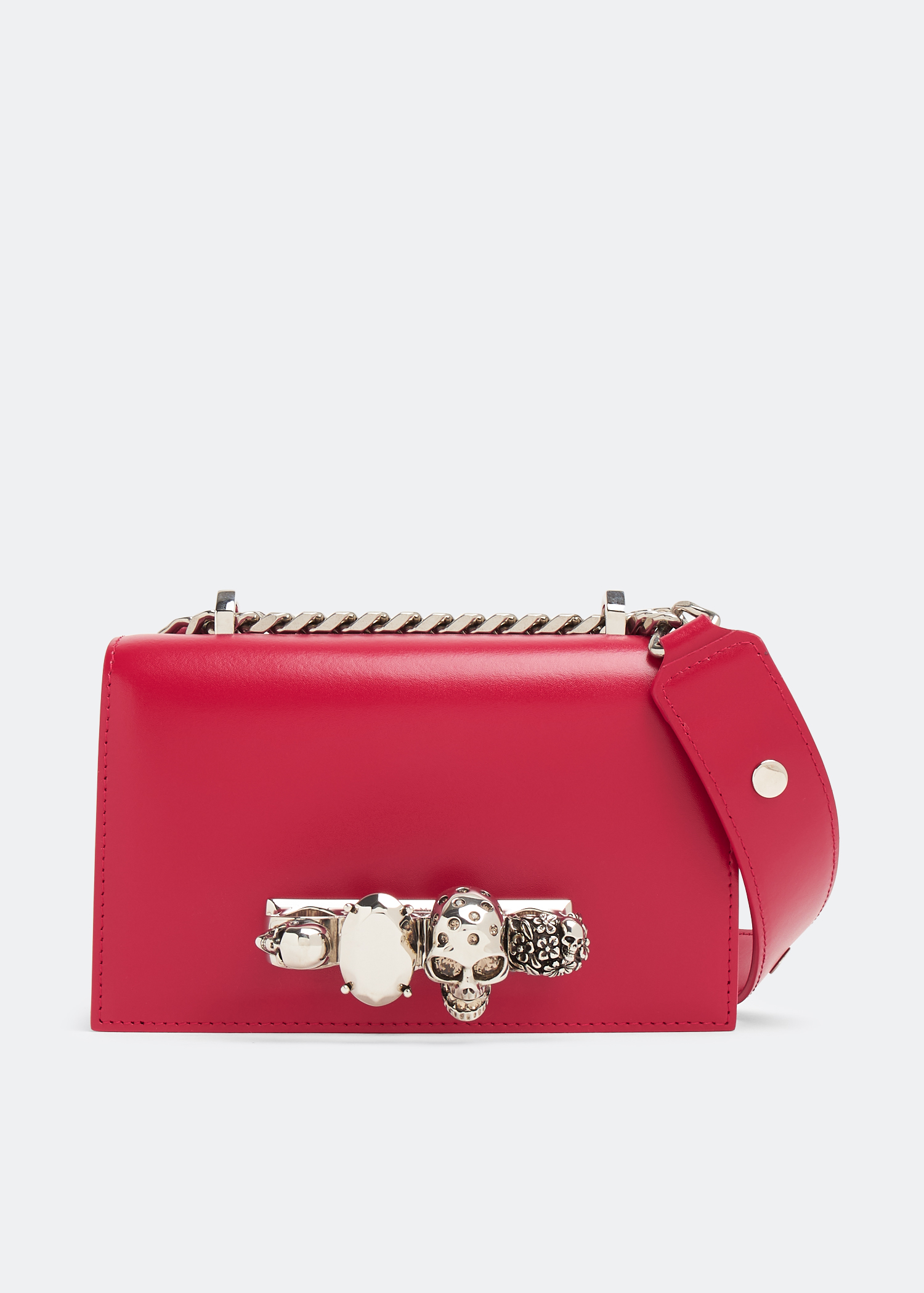 

Mini jewelled satchel, Red