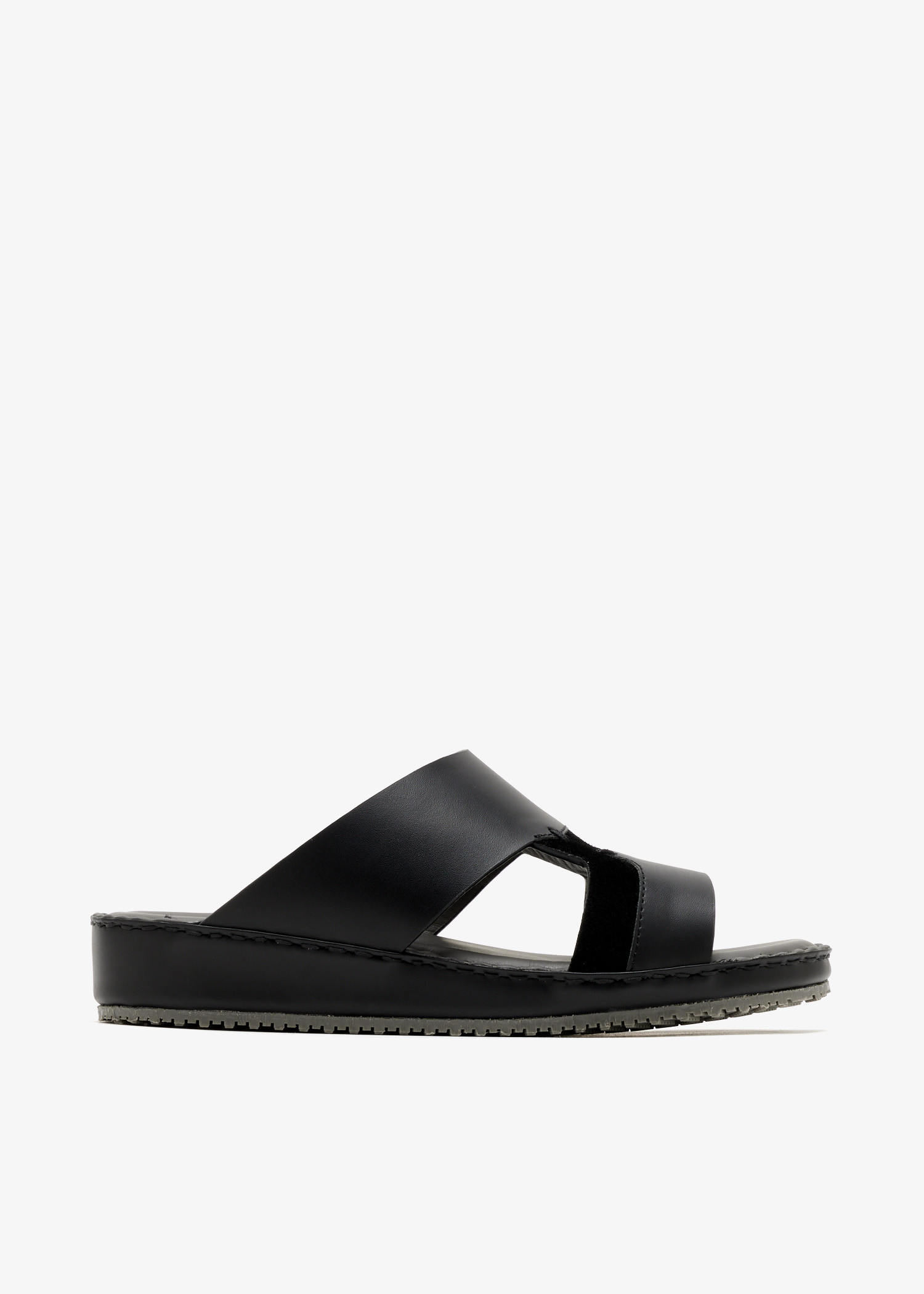 

Leather sandals, Black