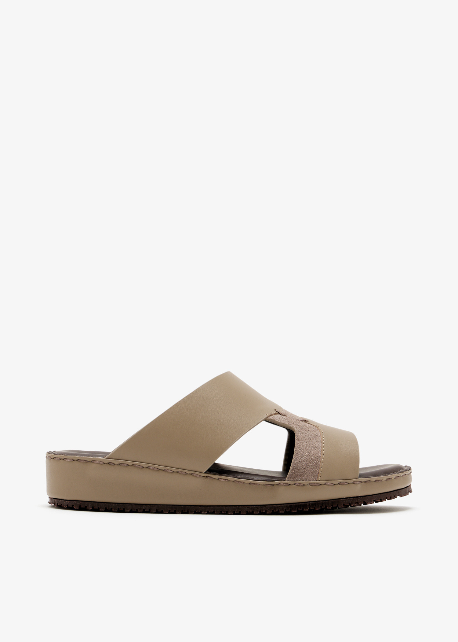 

Leather sandals, Khaki