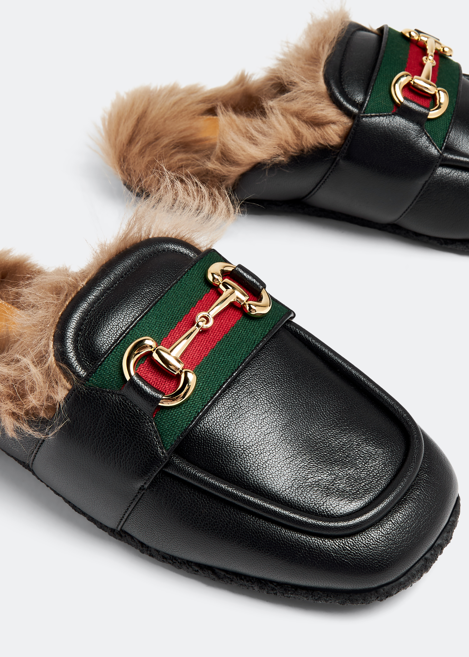

Horsebit slippers, Black