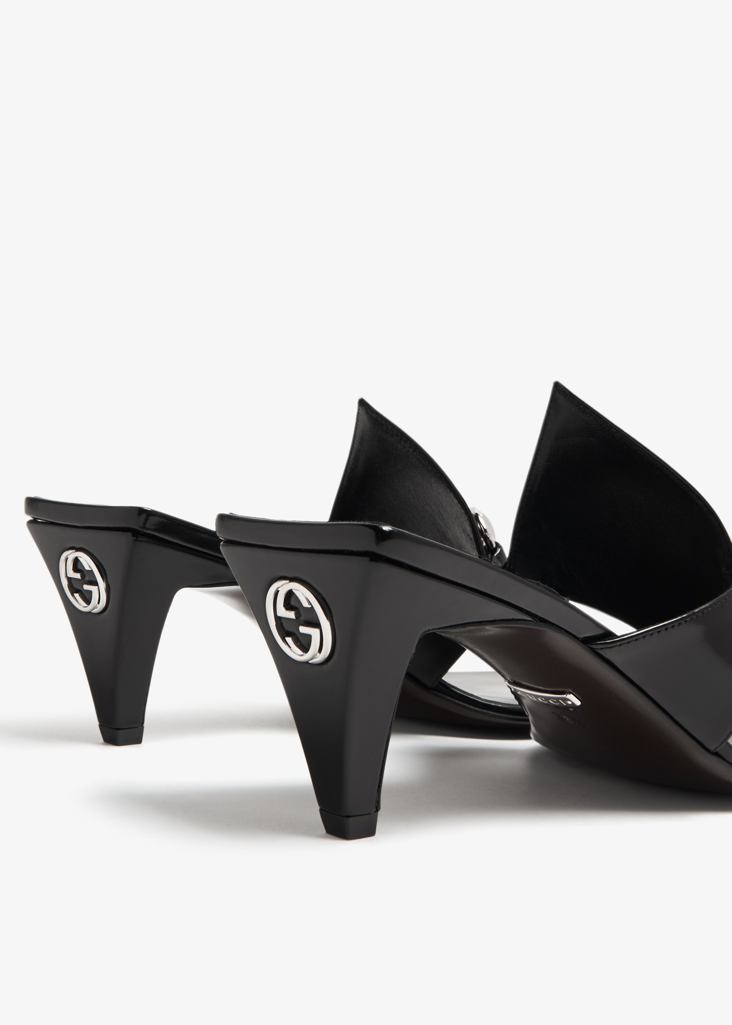 

Horsebit thong sandals, Black