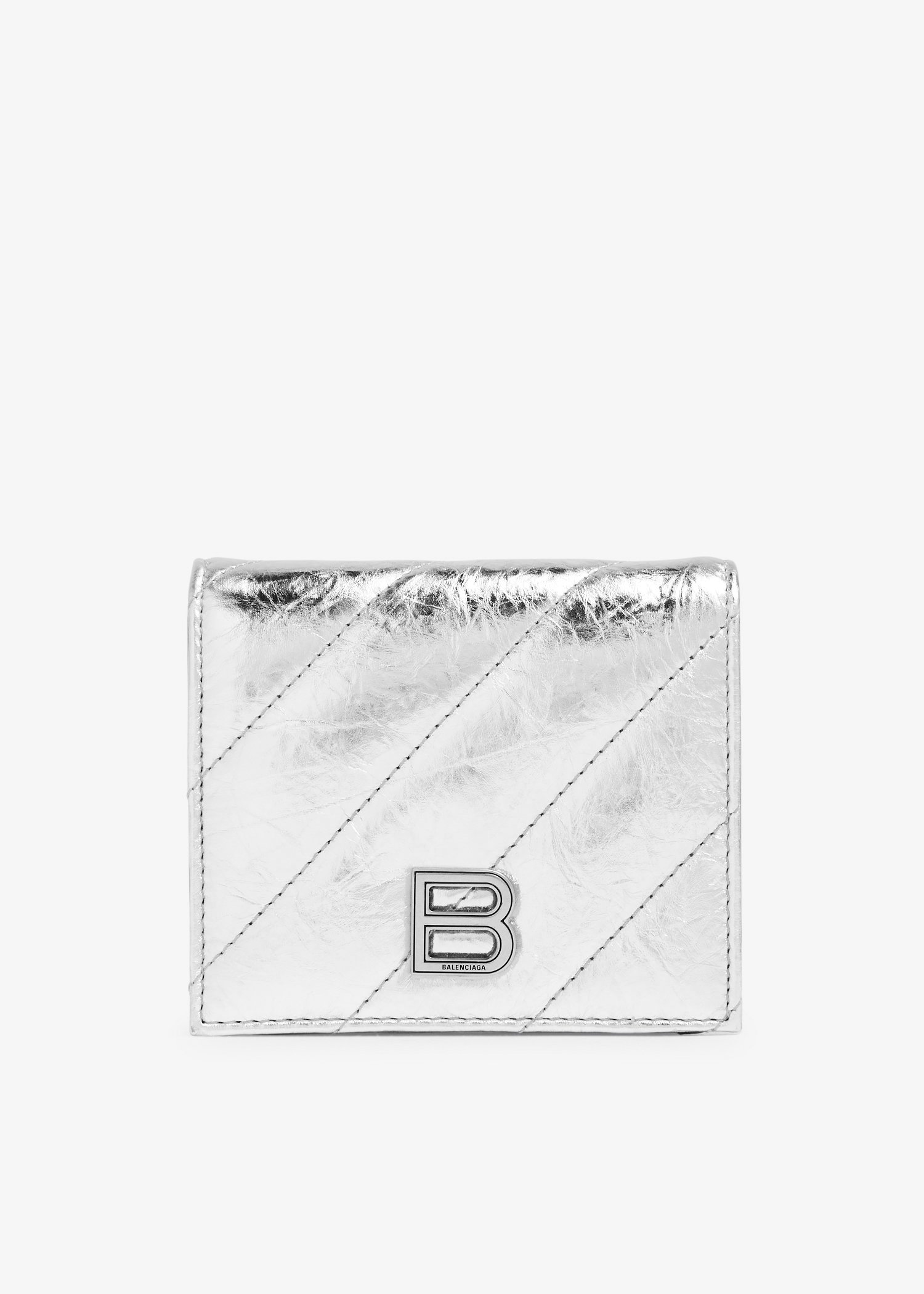 

Crush flap coin card holder, Silver