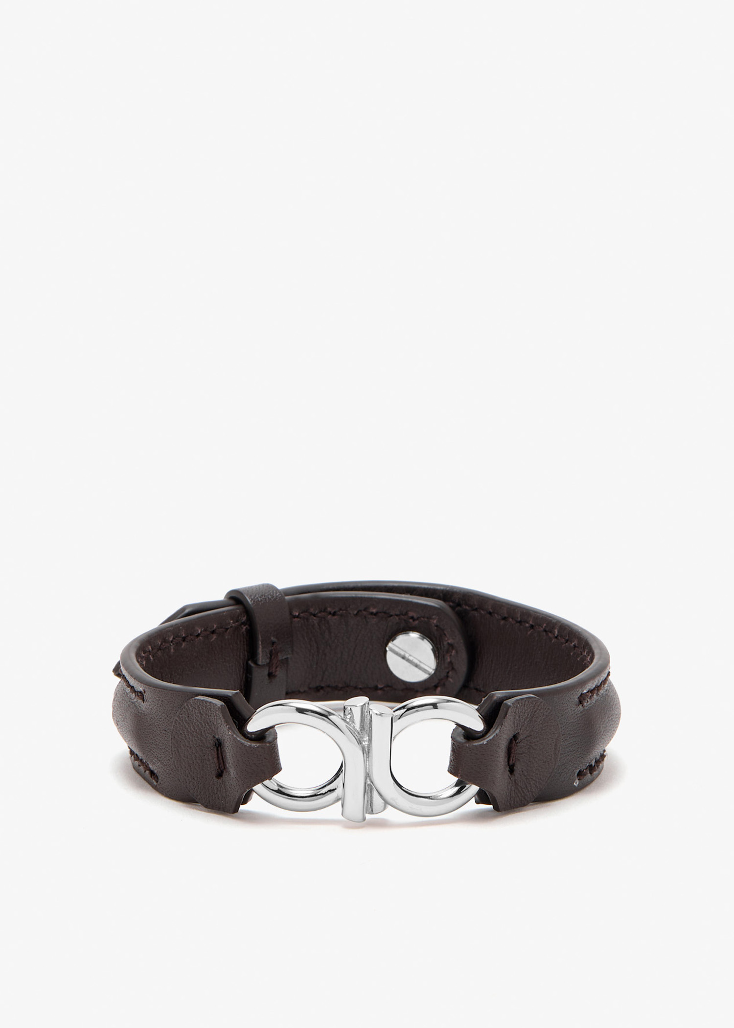 

Double Gancini bracelet, Brown