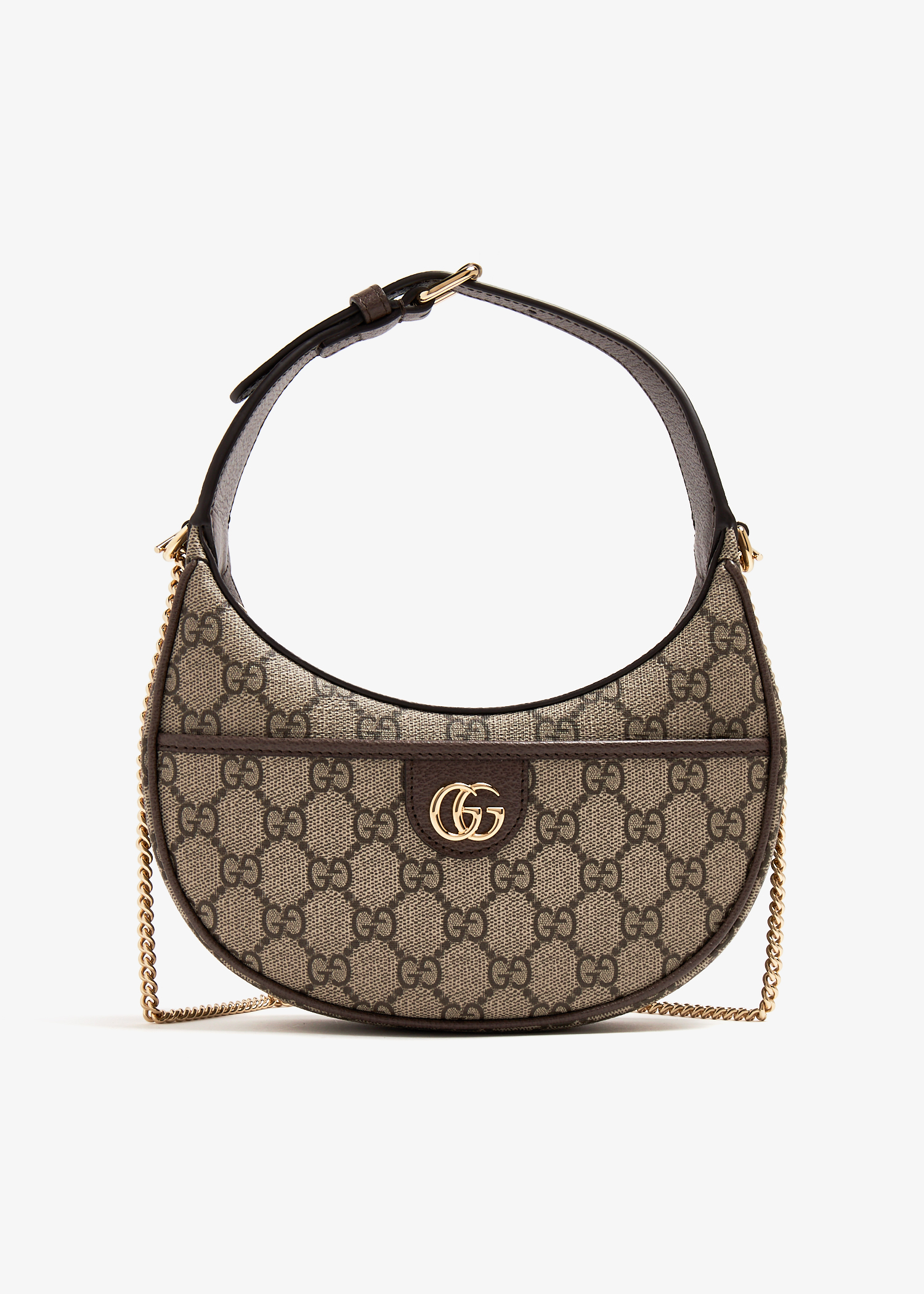 

GG half-moon-shaped mini bag, Beige