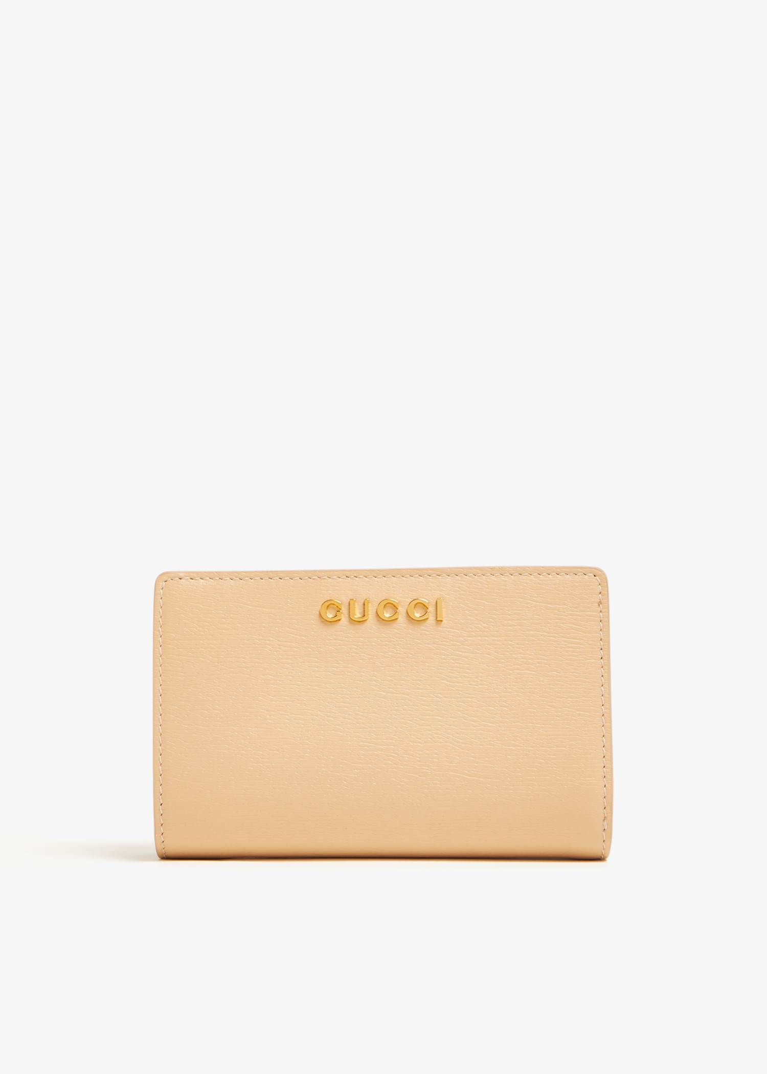Gucci Script zip-around wallet, Beige