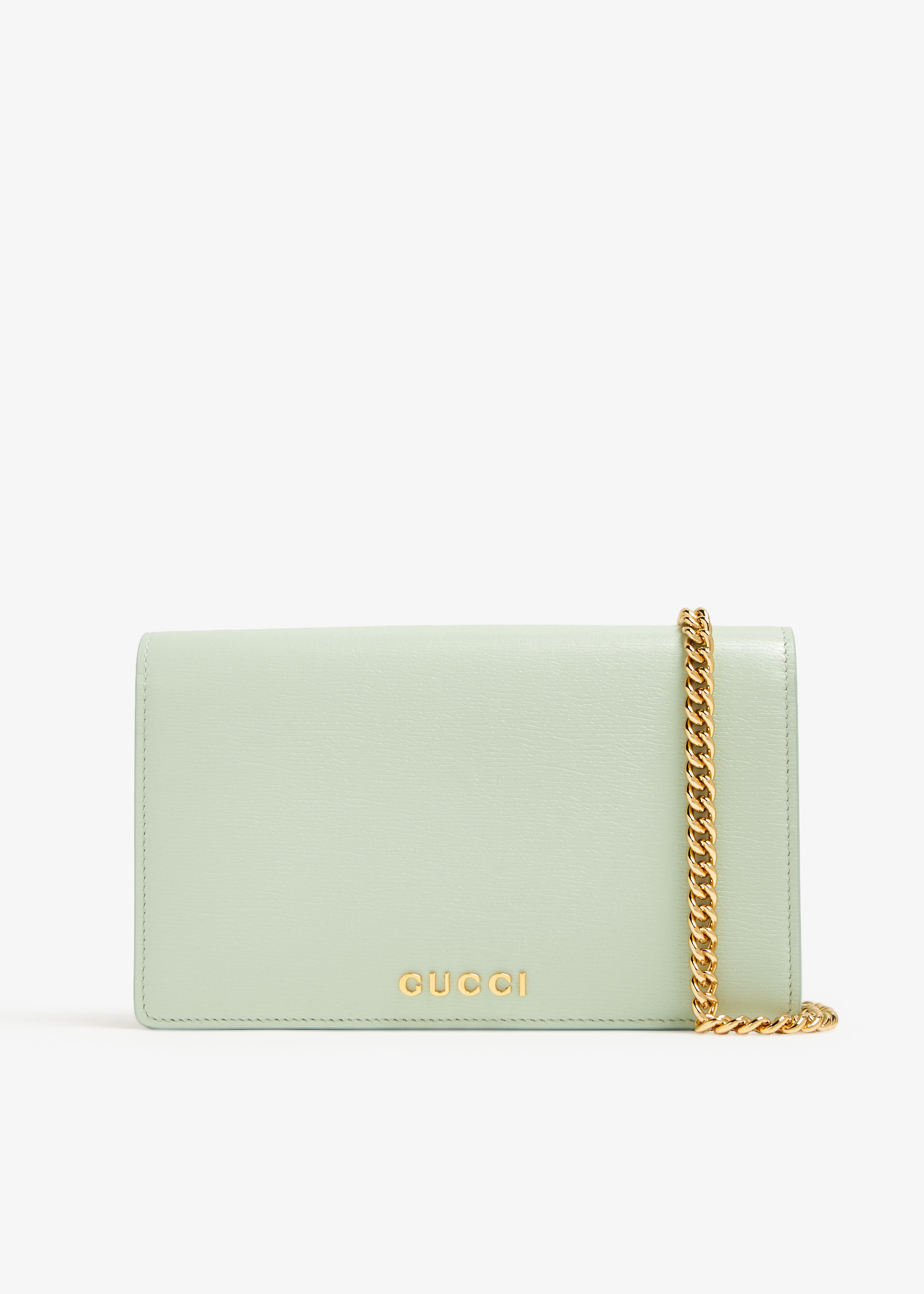 

Gucci Script chain wallet, Green