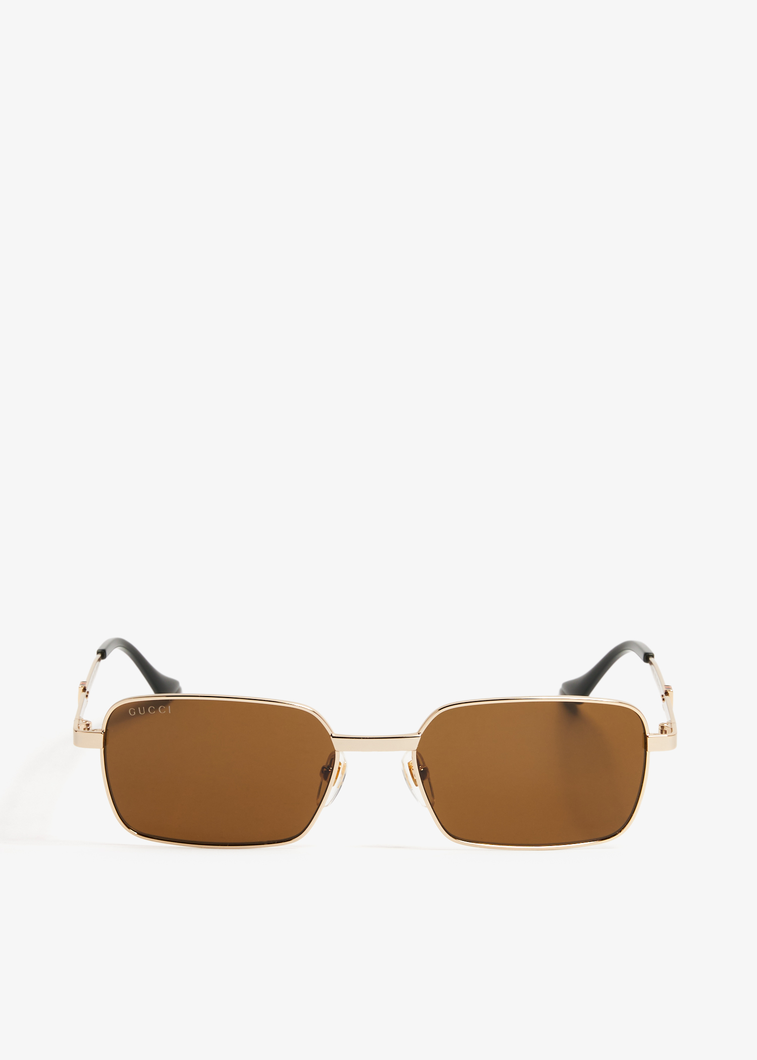 

Rectangular frame sunglasses, Gold