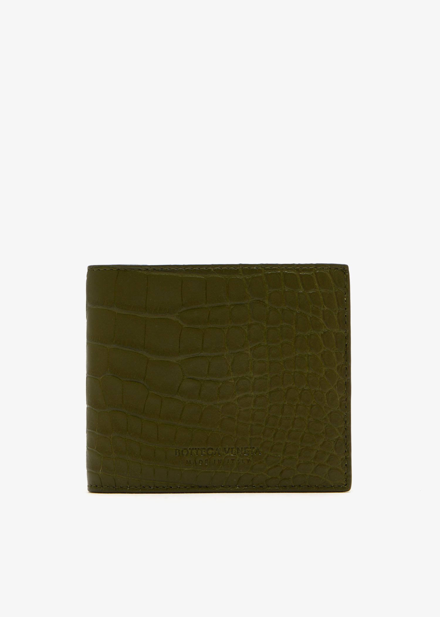 

Croc-embossed wallet, Khaki