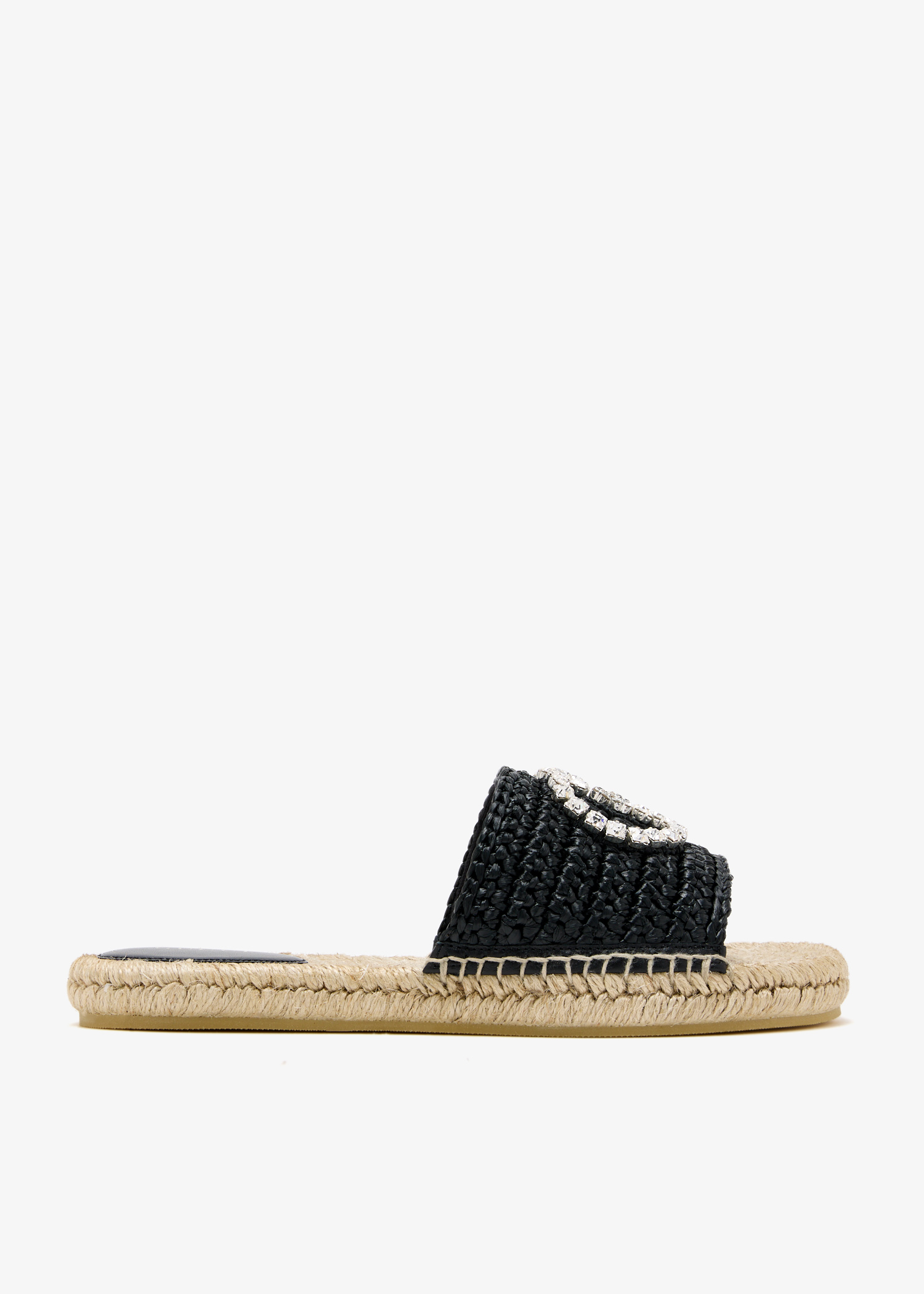 

Interlocking G espadrille sandals, Black