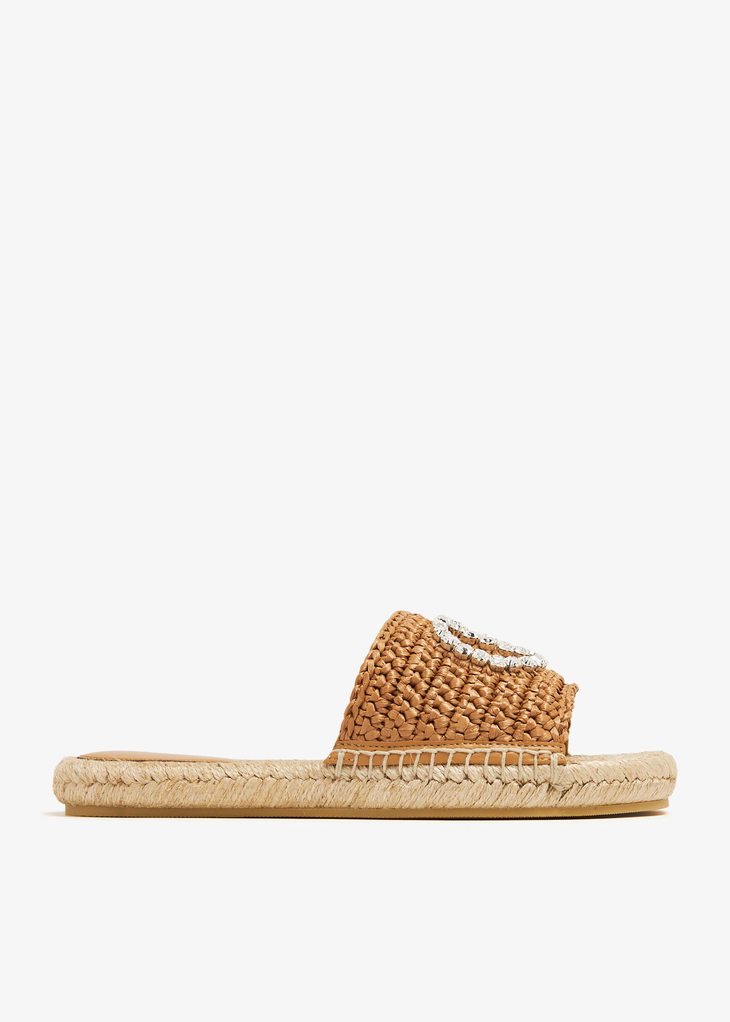 

Interlocking GG espadrille sandals, Beige