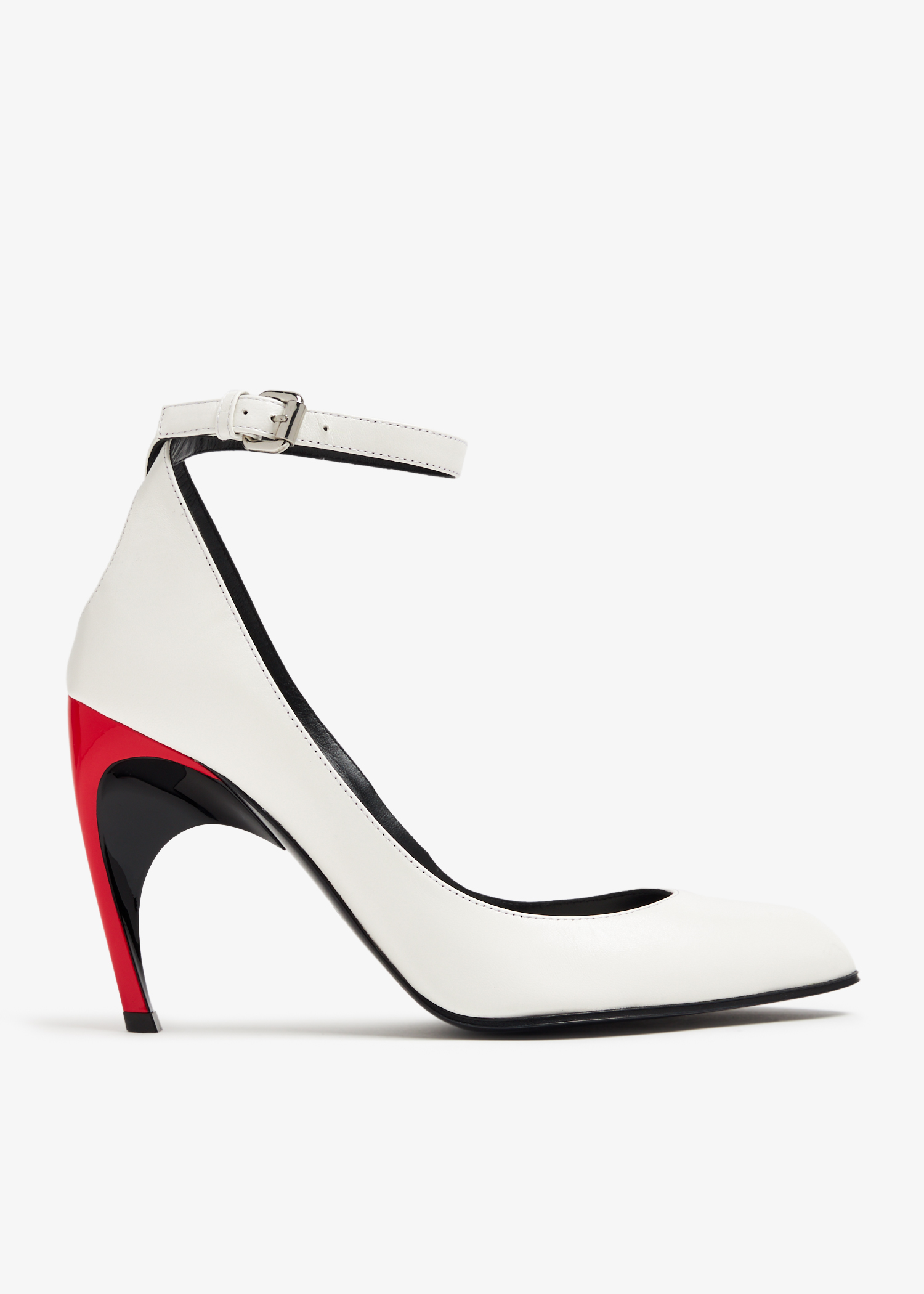 

Armadillo ankle strap pumps, White