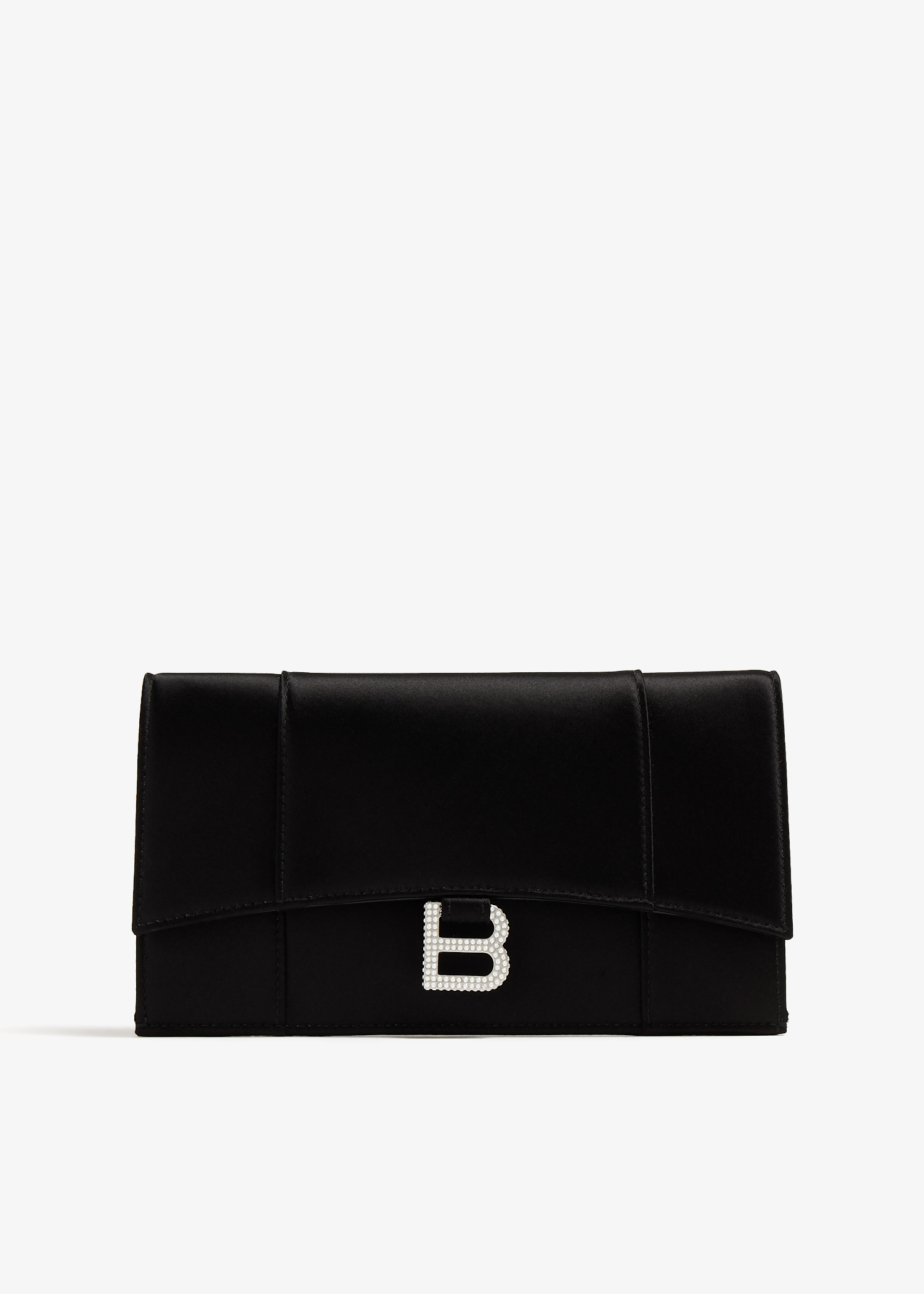 

Hourglass flat pouch, Black