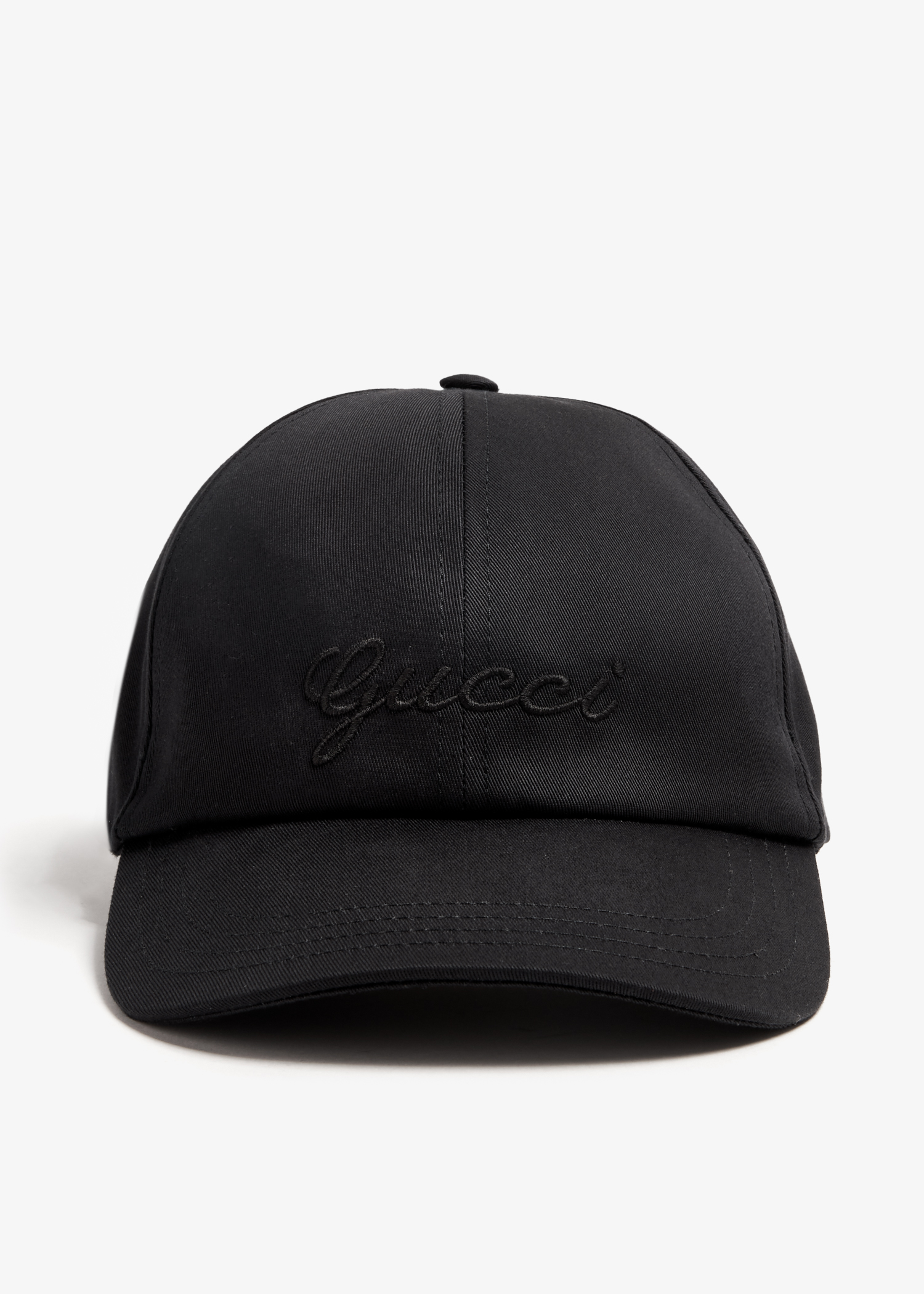 

Embroidered cotton baseball hat, Black