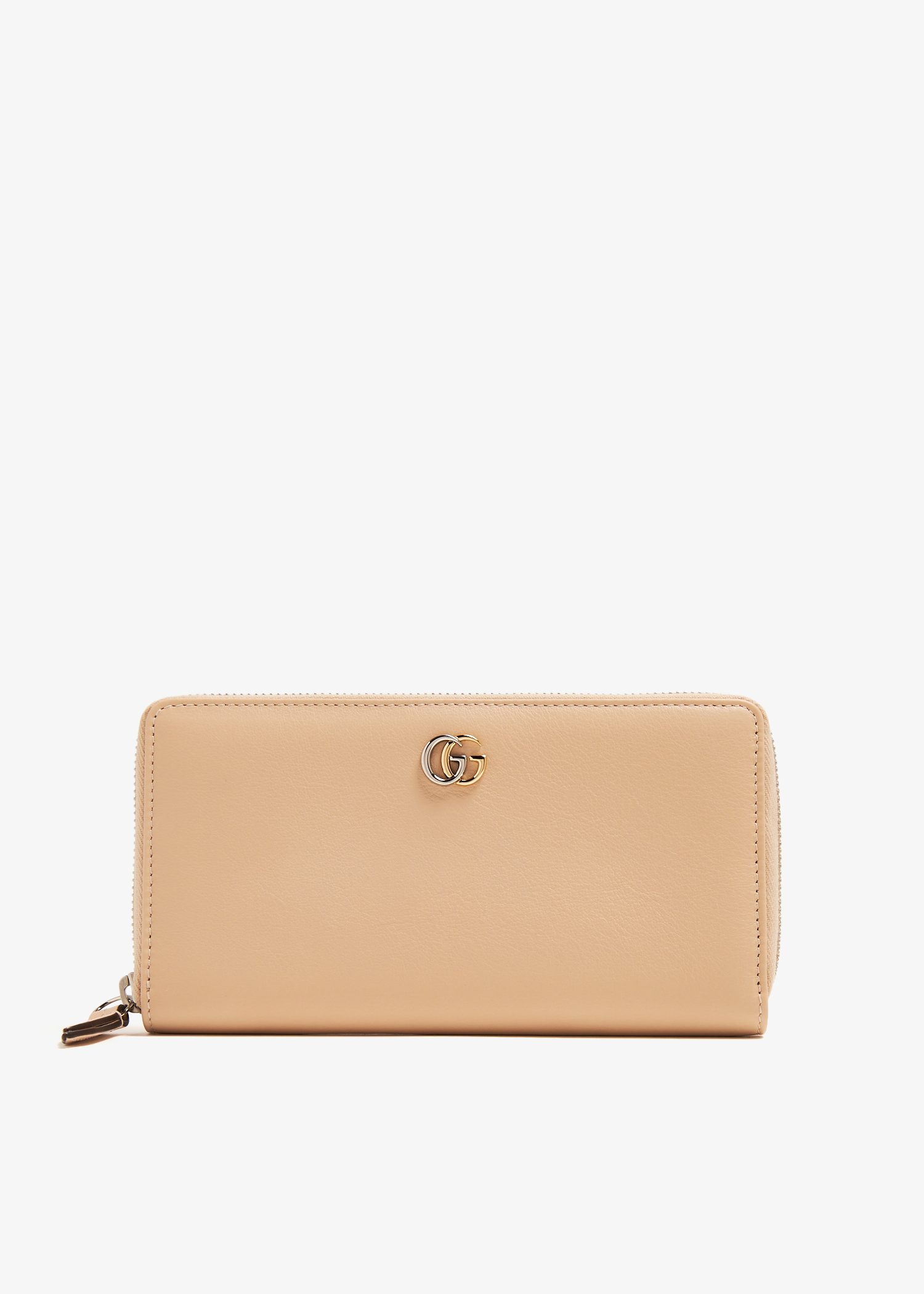 

GG marmont zip-around wallet, Beige