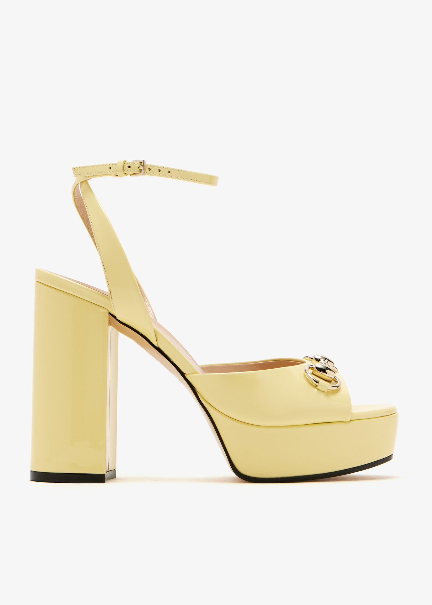 

Horsebit platform sandals, Yellow