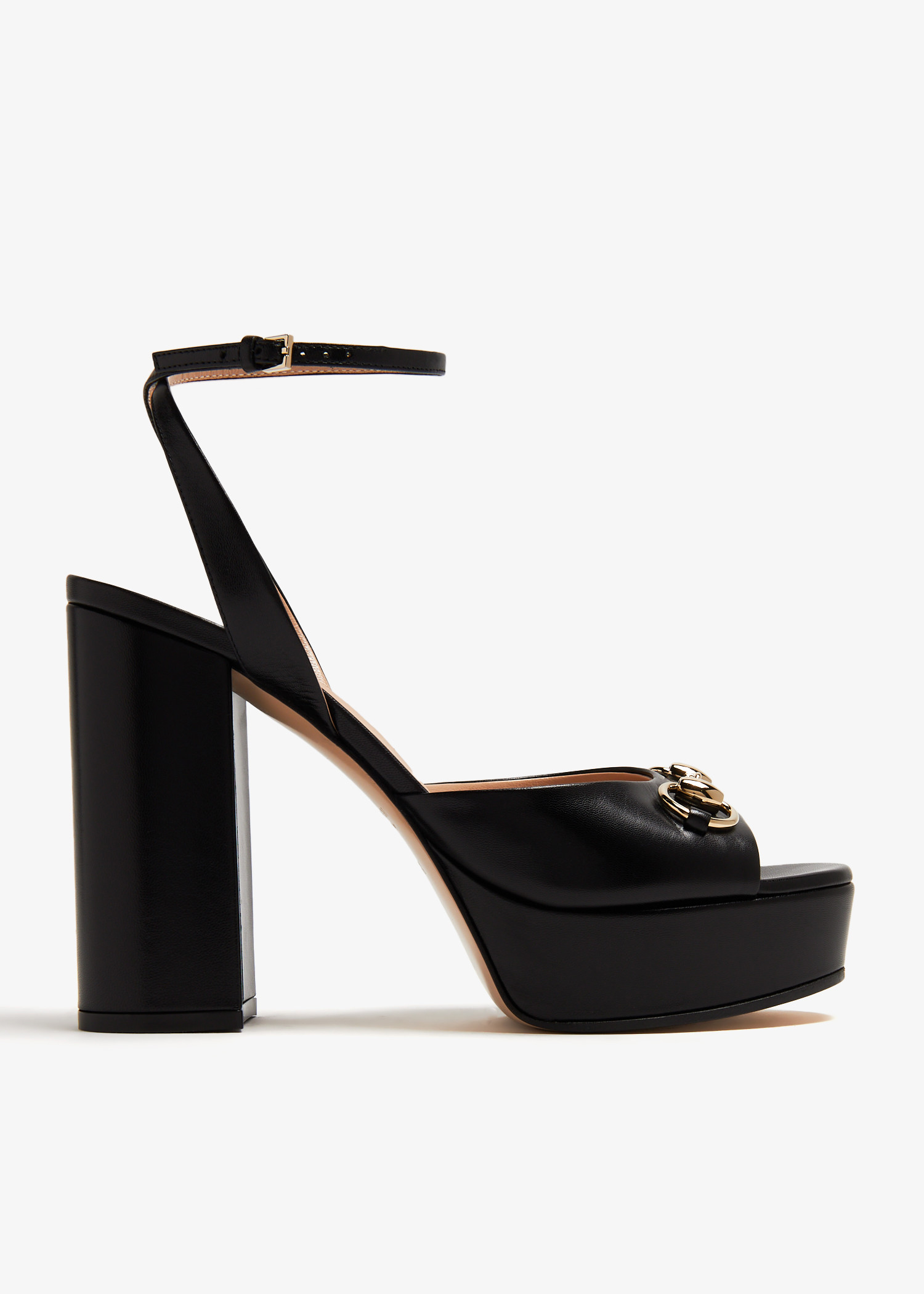 

Horsebit platform sandals, Black